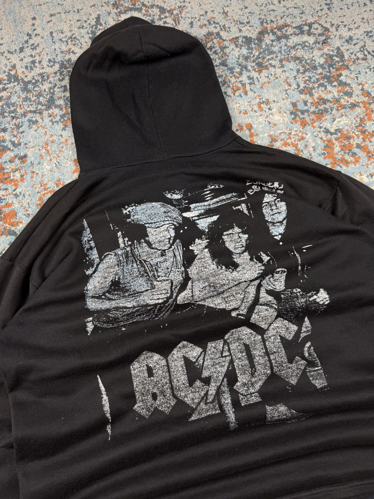 AC/DC × Band Tees × Vintage Vintage 90s AC/DC the razors edge crazy graphic hoodie boxy Size US XL / EU 56 / 4 - 8 Thumbnail