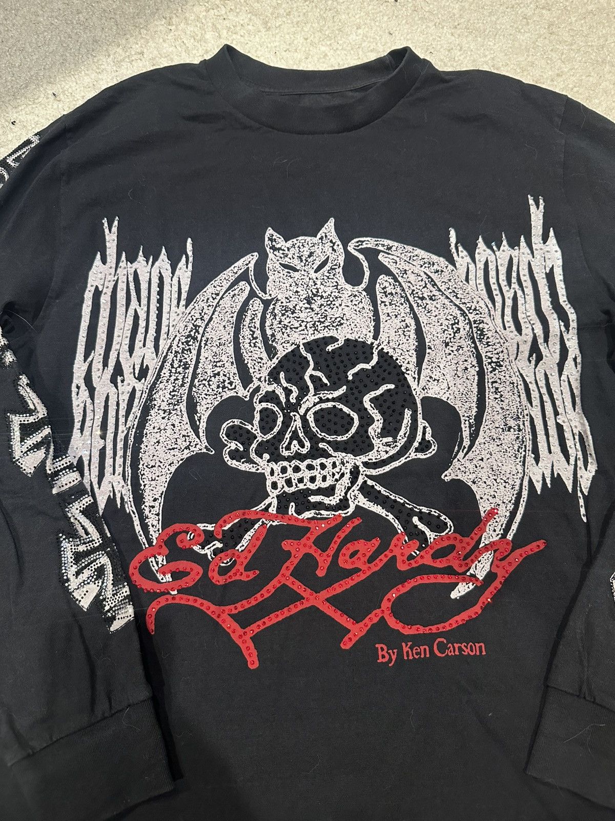 Ed Hardy × Ken Carson Complexcon rhinestone ken carson X ed hardy long sleeve tee Size US M / EU 48-50 / 2 - 2 Thumbnail