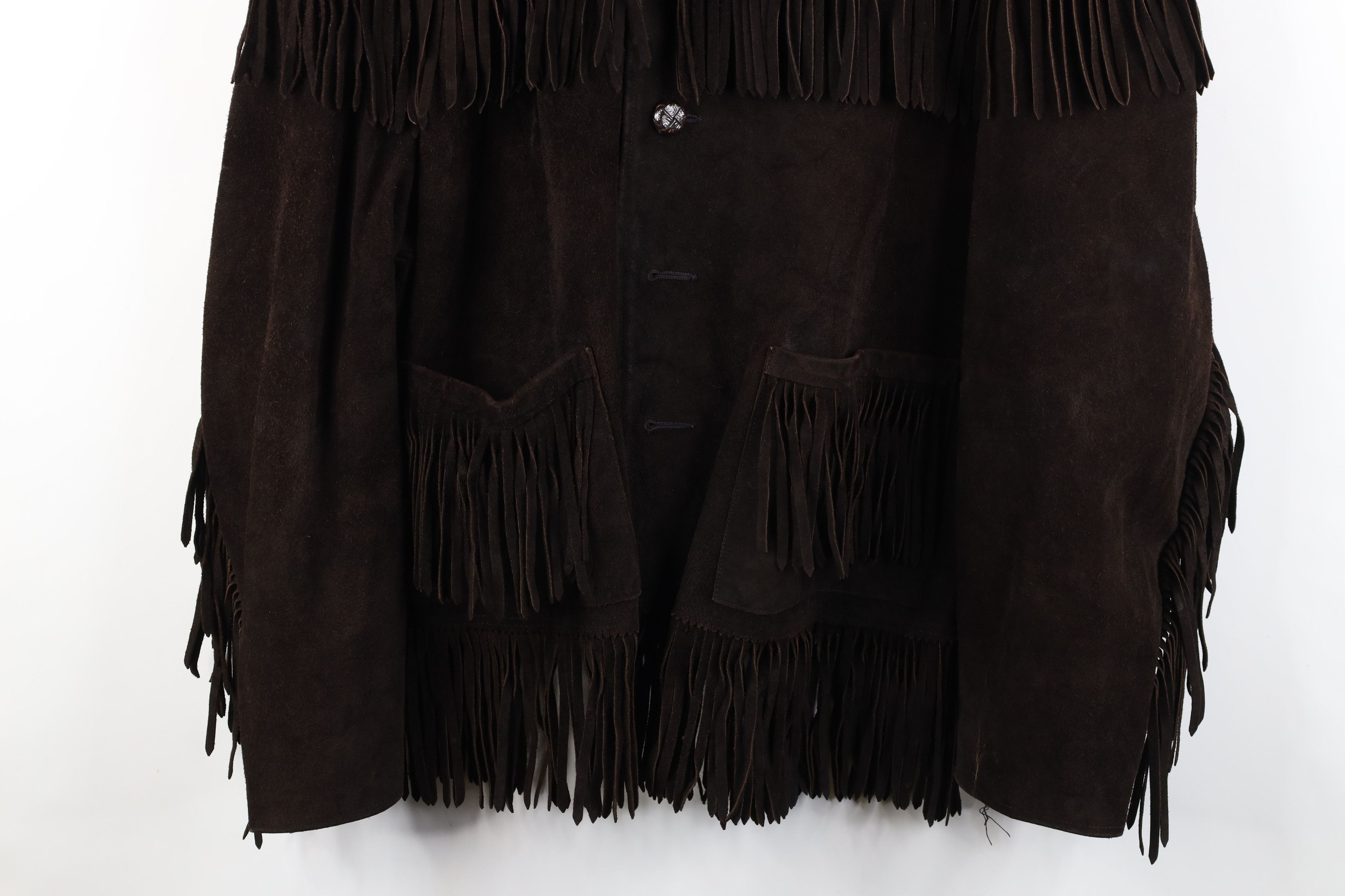 Vintage Vintage 70s Skaggerac Hippie Fringed Suede Leather Jacket Size US XL / EU 56 / 4 - 3 Thumbnail