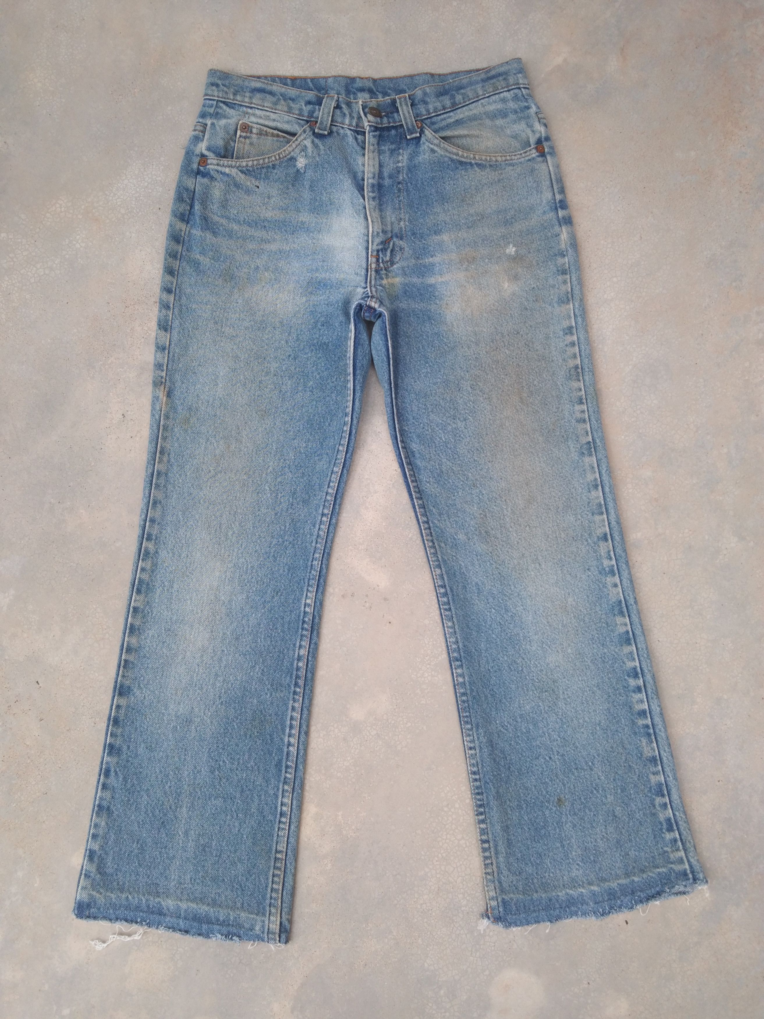 Levi's 80s Vintage Levi's 517 Made In USA Boot Cut Distressed Jeans Size US 29 - 1 Thumbnail