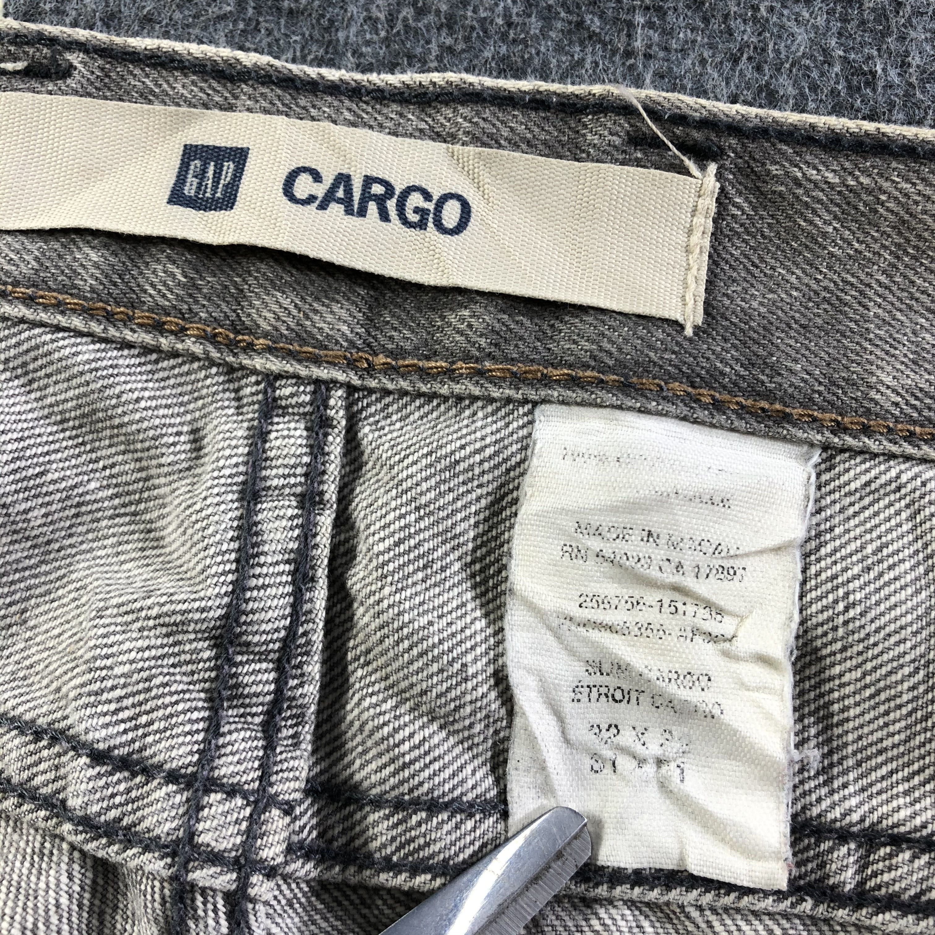Gap × Vintage Vintage Distress Gap Cargo Jeans-J3747 Size US 33 - 9 Thumbnail