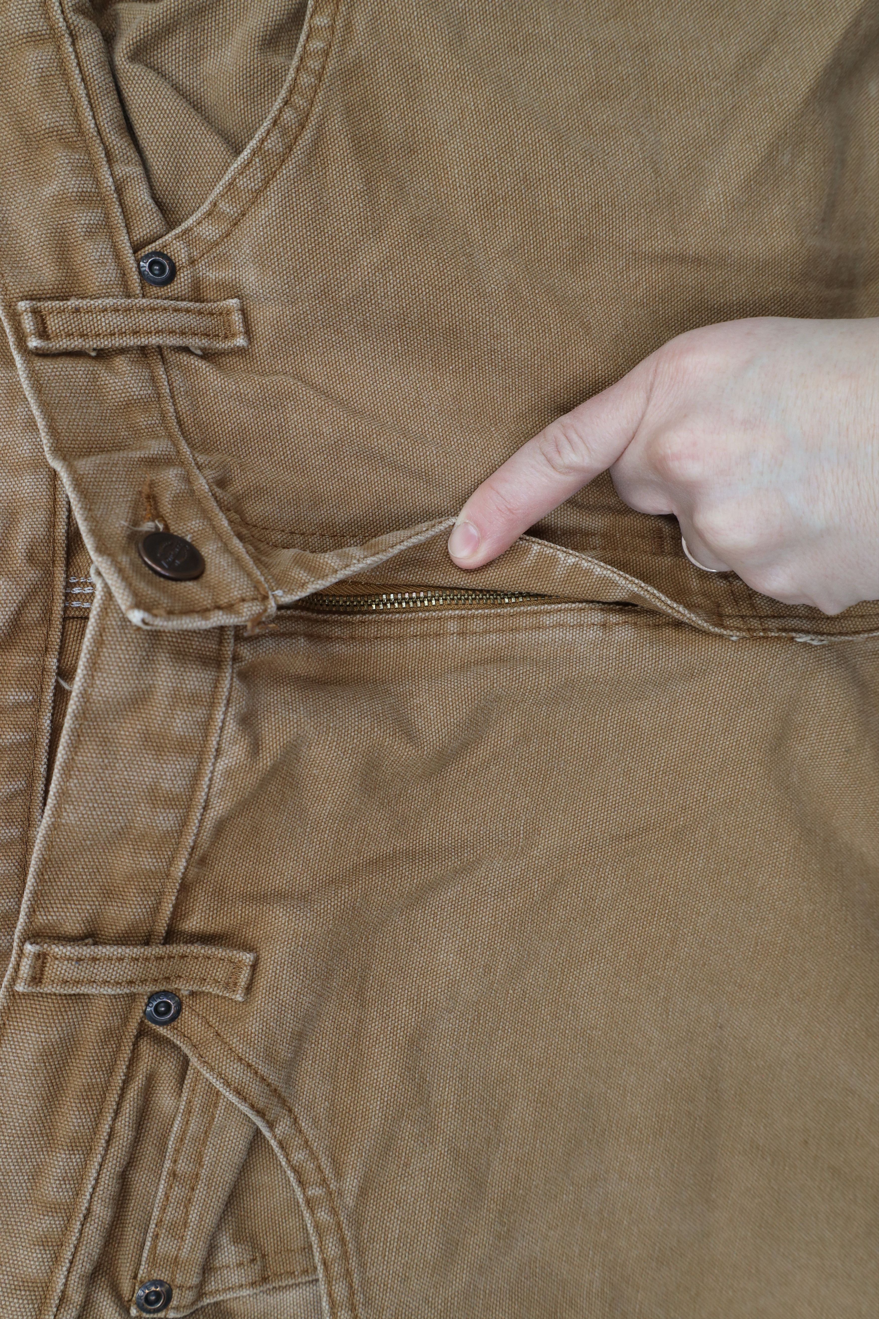 Dickies × Vintage Vintage Y2K Dickies Relaxed Canvas Wide Leg Dungaree Pants Size US 34 / EU 50 - 9 Thumbnail