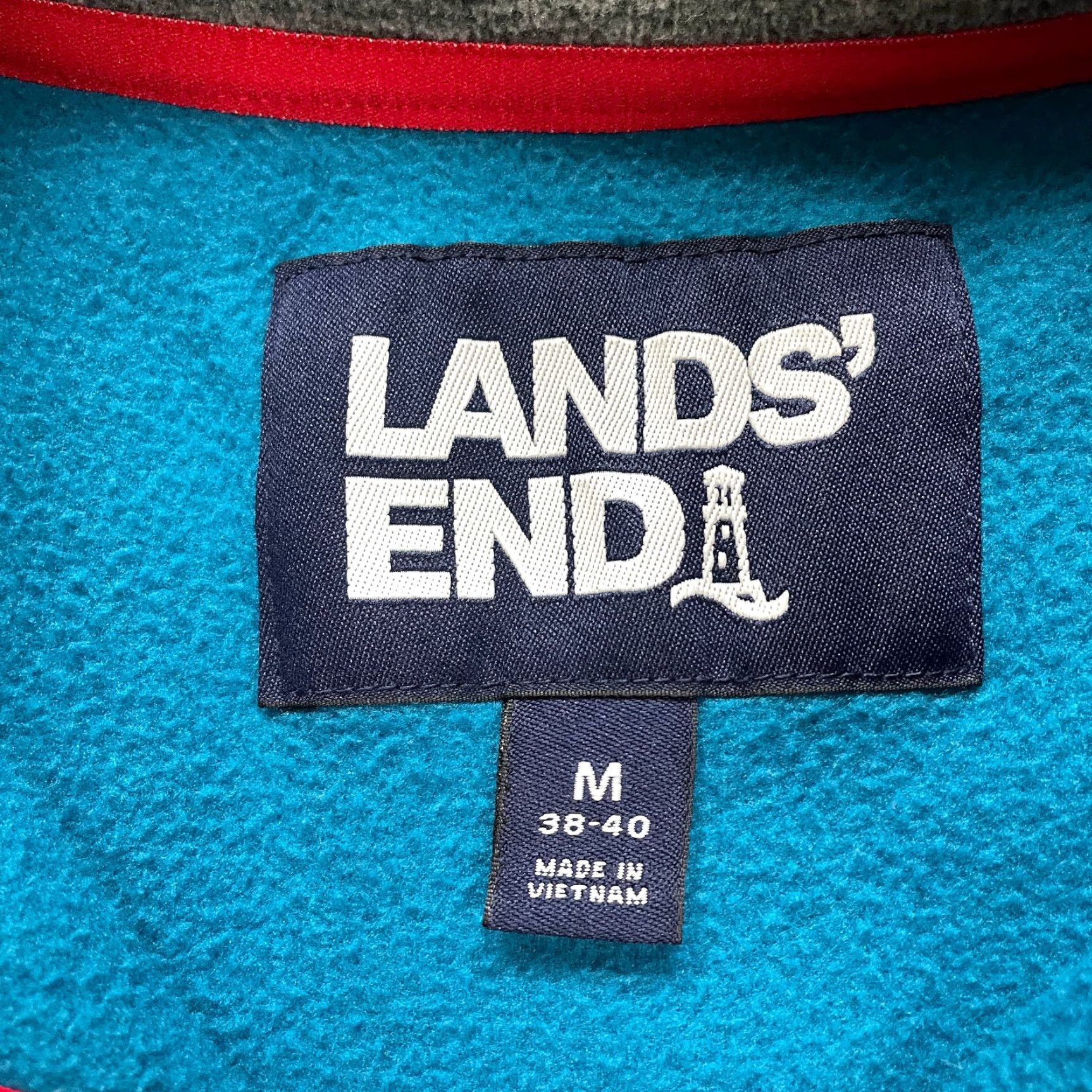 Lands' End Lands' End Fleece Jacket Womens M Outdoor Multicolor 1/4 Snap Button Up Size M / US 6-8 / IT 42-44 - 5 Thumbnail