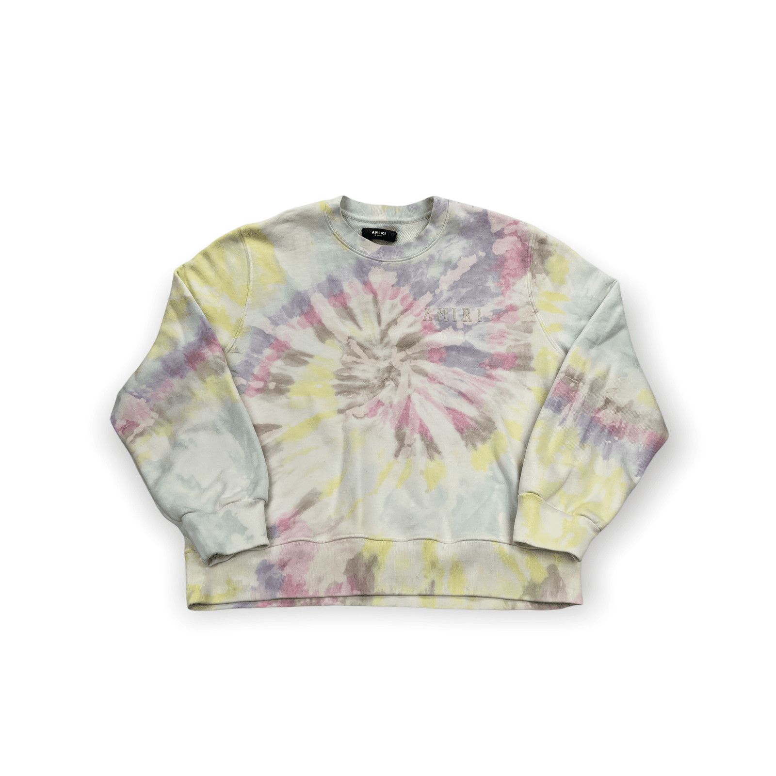 image of Amiri Logo Crewneck Sweatshirt Tie Dye Pre-Owned, Men's (Size XL)