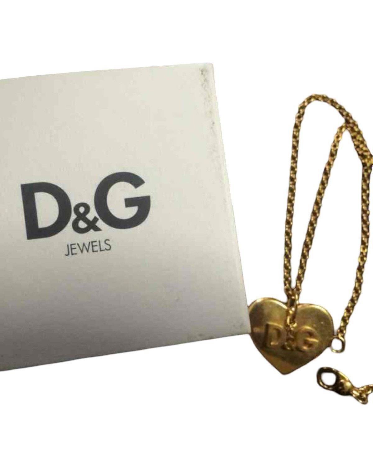 Dolce & Gabbana Gold Plated Heart Industrial Necklace Size ONE SIZE - 1 Thumbnail