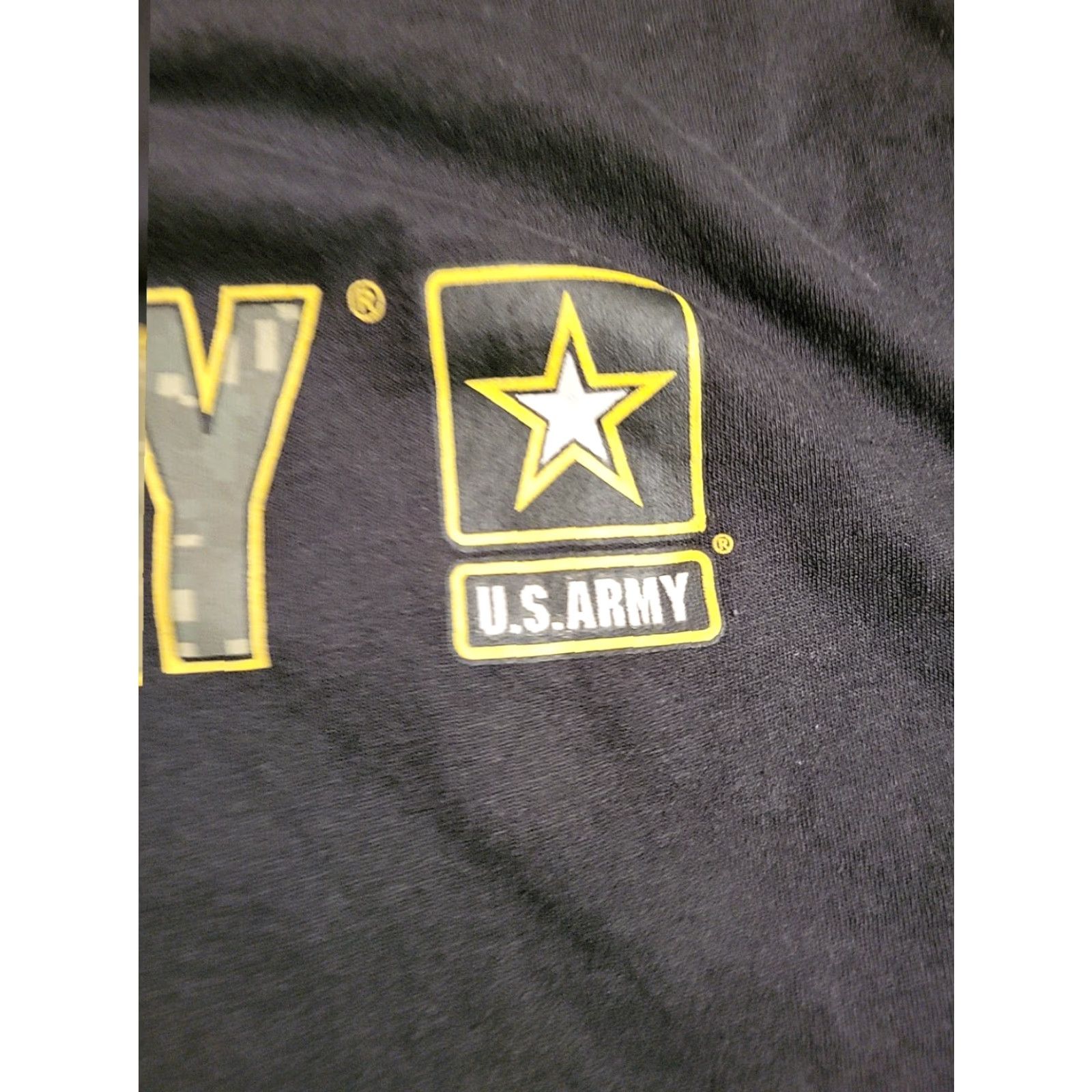 Vintage U.S. Army Shirt Black Large SS Crew Neck Short Sleeve Mens 42" Chest 26" Length EUC Size US L / EU 52-54 / 3 - 4 Thumbnail