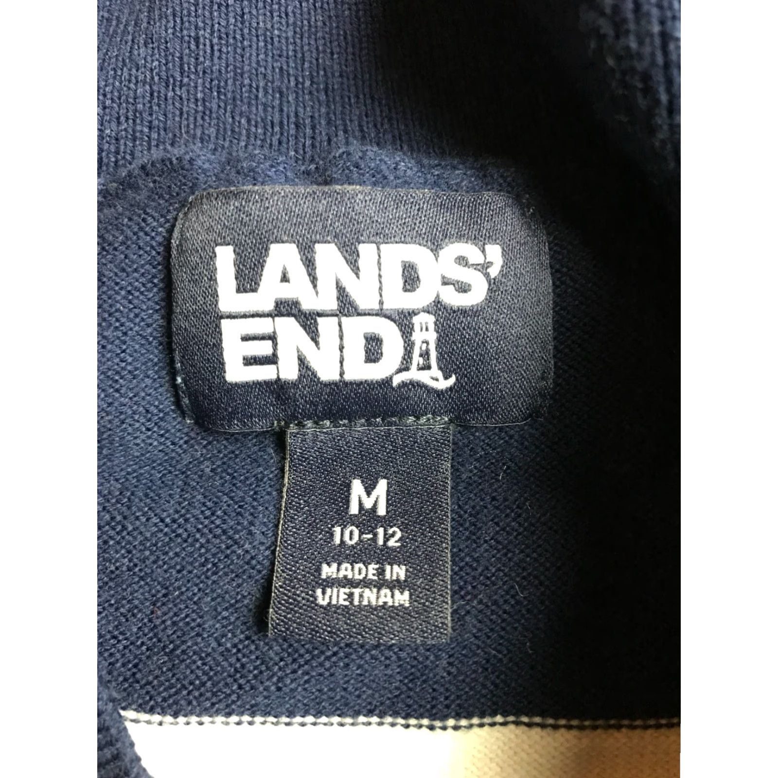 Lands' End Lands' End Sweater Womens Size Medium 10-12 Navy Blue White Striped Pullover Size M / US 6-8 / IT 42-44 - 5 Thumbnail