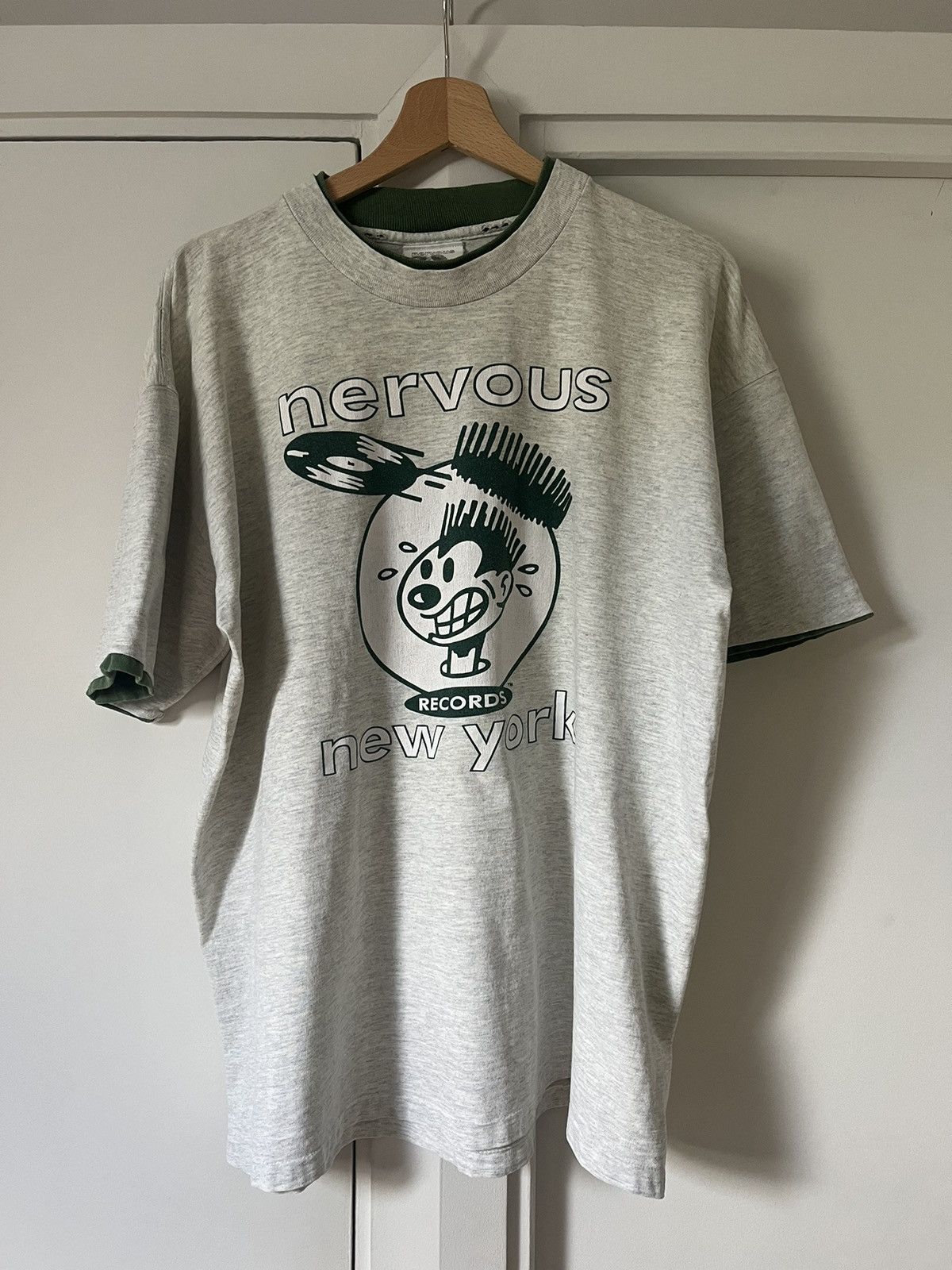 Band Tees × Vintage 1990s Nervous Records Label Promo Tee Size US XL / EU 56 / 4 - 1 Thumbnail