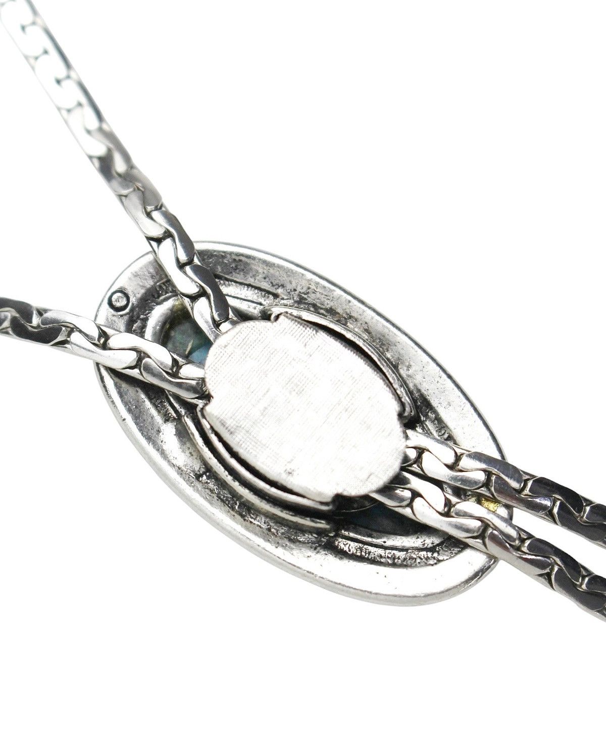 Vintage 1980S GOLDETTE TURQUOISE STAINLESS STEEL BOLO TIE/NECKLACE Size ONE SIZE - 7 Thumbnail