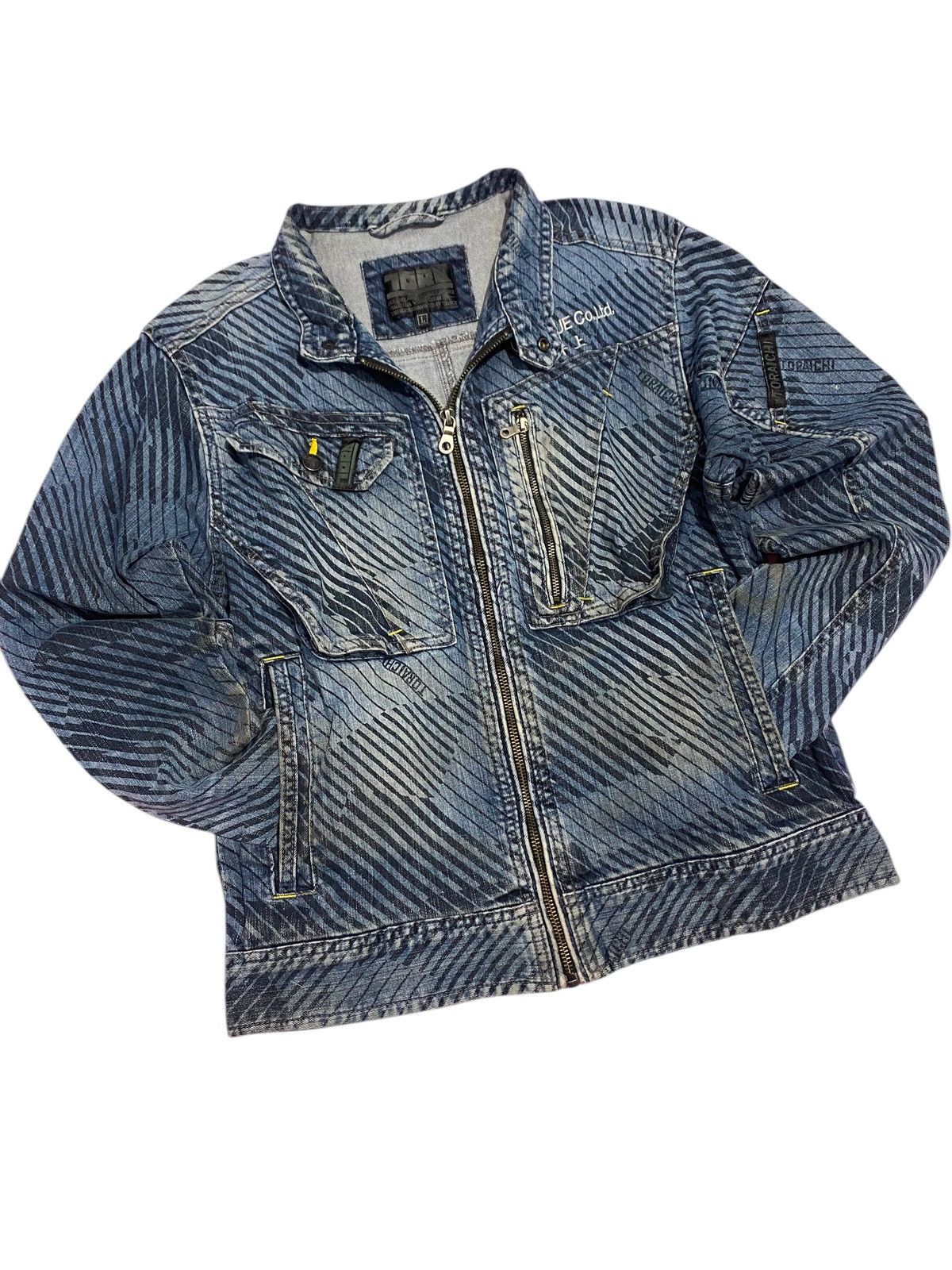 If Six Was Nine × Japanese Brand × Le Grande Bleu (L.G.B.) Y2k Tora by Toraichi biker denim jacket Size US M / EU 48-50 / 2 - 2 Thumbnail