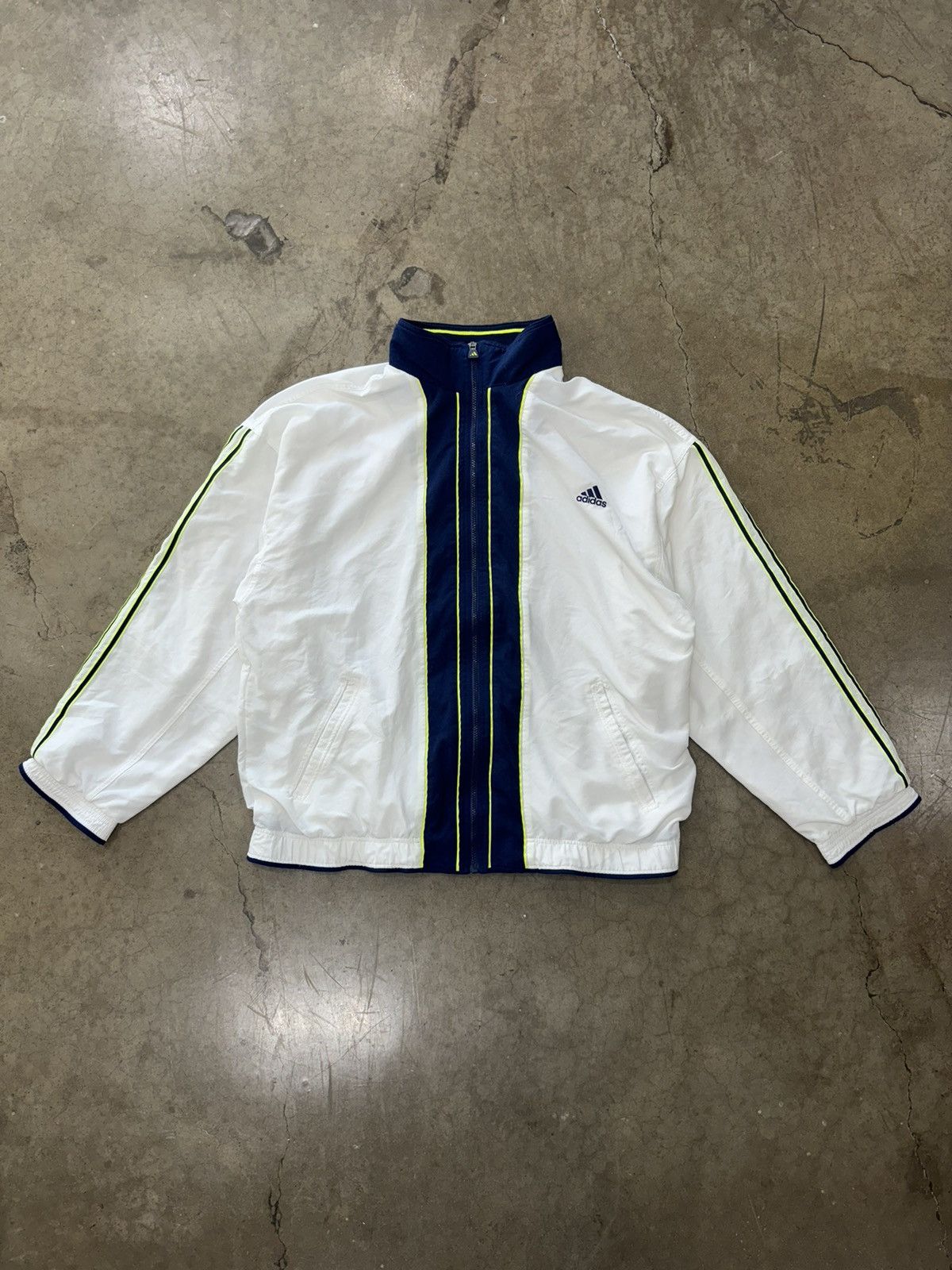 Adidas × Vintage Vintage Adidas 90s Three Stripe Jacket XL Size US XL / EU 56 / 4 - 2 Thumbnail