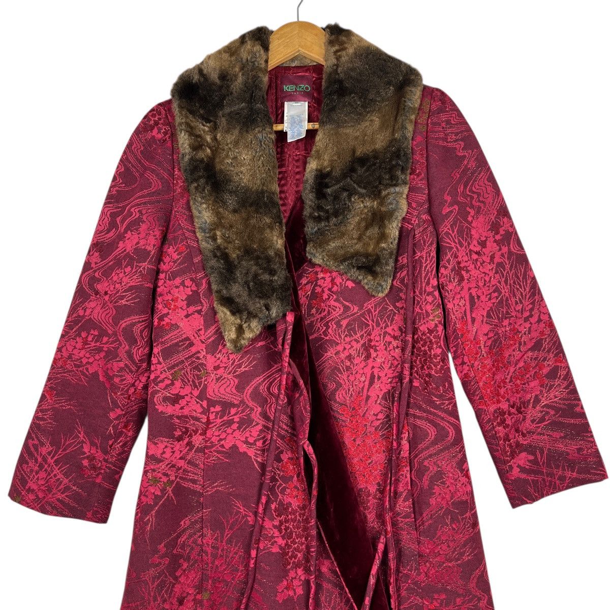Kenzo Kenzo Paris Jacquard Coat With Faux Fur Made In France Size M / US 6-8 / IT 42-44 - 8 Thumbnail
