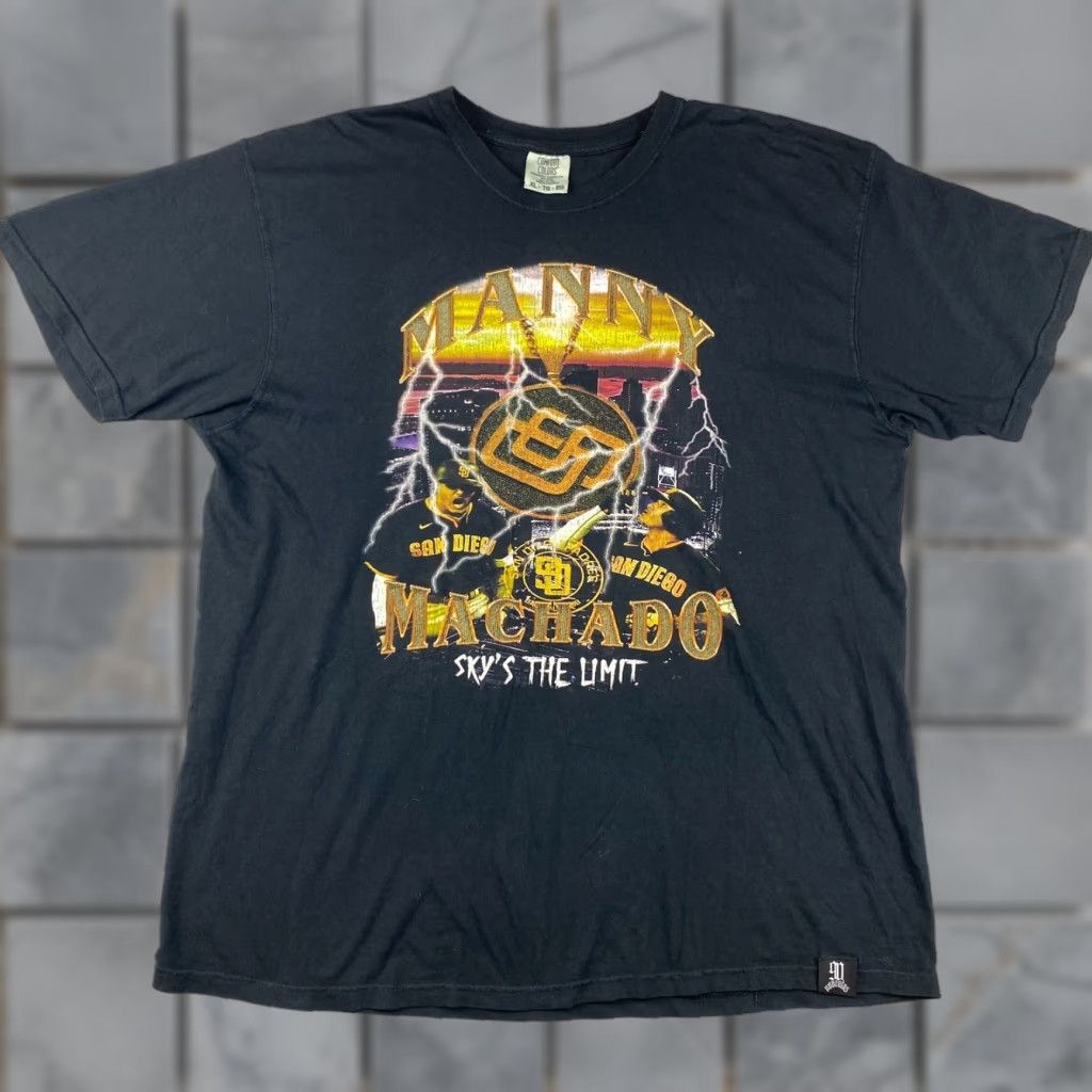 Comfort Colors Manny Machado Shirt Mens XL Black Comfort Colors San Diego Padres Graphic Tee Size US XL / EU 56 / 4 - 1 Thumbnail