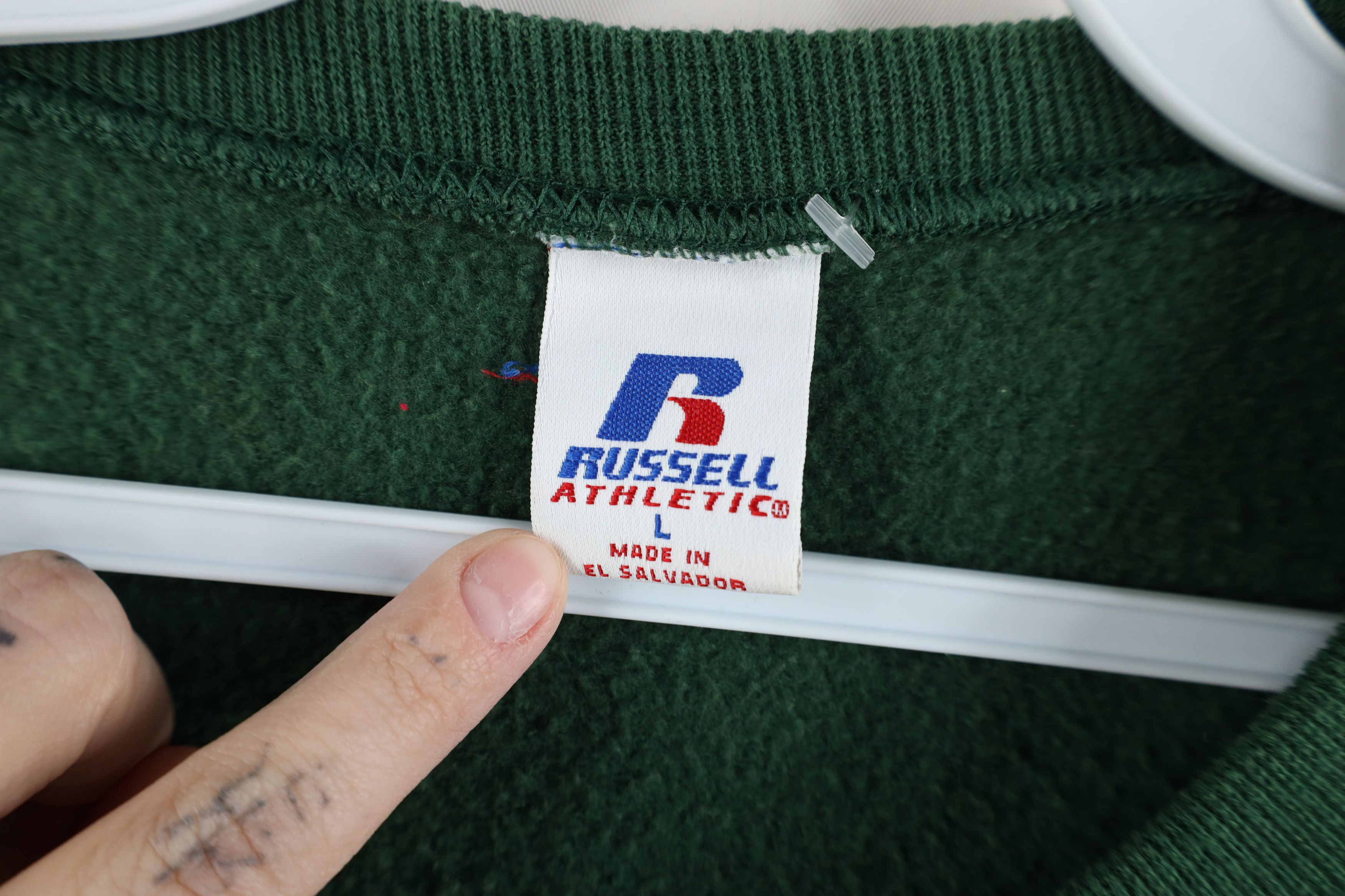 Russell Athletic Vintage 90s Russell Athletic Blank Crewneck Sweatshirt Green Size US L / EU 52-54 / 3 - 7 Thumbnail