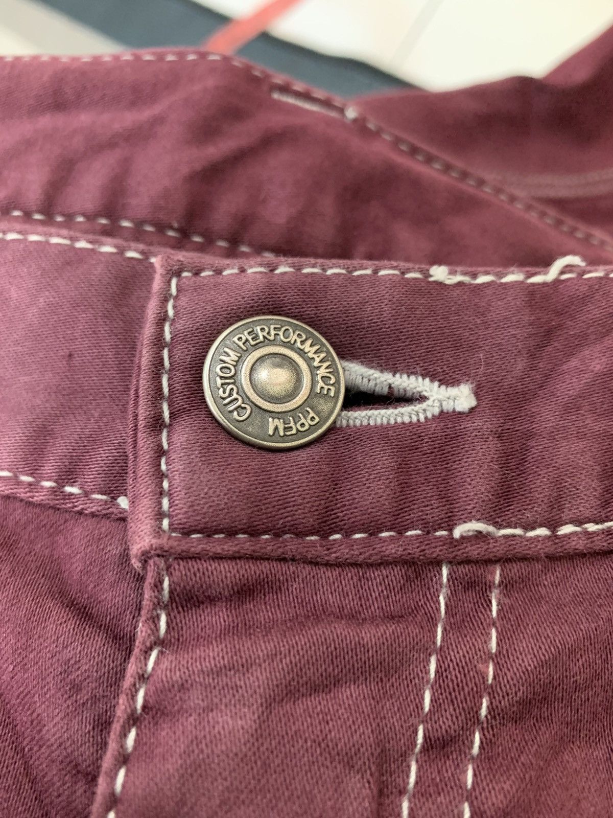 Japanese Brand PPFM Techwear Y2K MAROON LOW RISE FLARE PANT Size US 34 / EU 50 - 7 Thumbnail