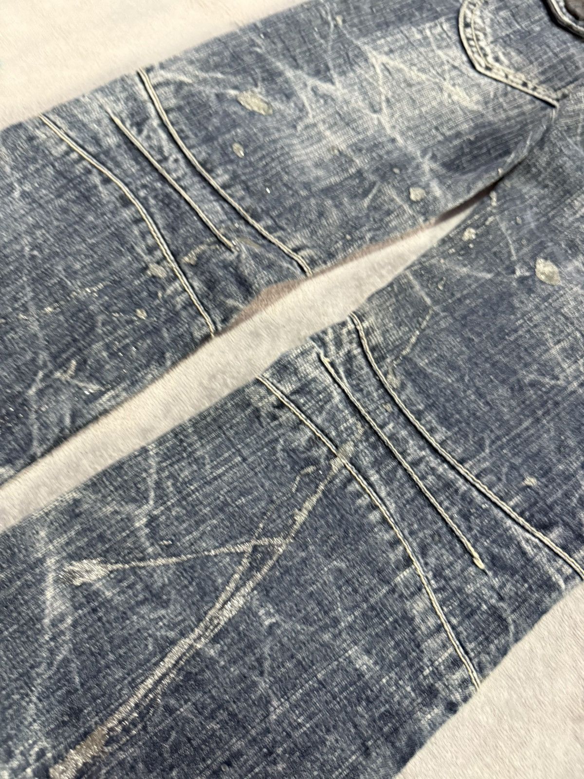 5351 POUR LES HOMMES × Japanese Brand × Le Grande Bleu (L.G.B.) Ba-Tsu Studio Kevlar Paint glitter Heavy Wash Jeans Size US 27 - 16 Thumbnail