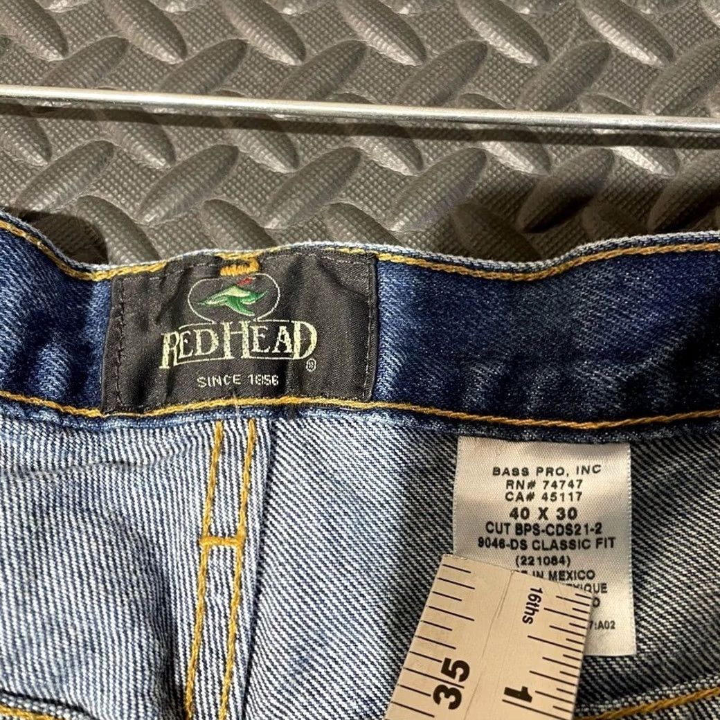 Vintage Red Head Jeans Blue Denim Classic Fit Men Size 40x30, Straight, Regular, Inseam 29, 40x30 Size US 40 / EU 56 - 2 Thumbnail