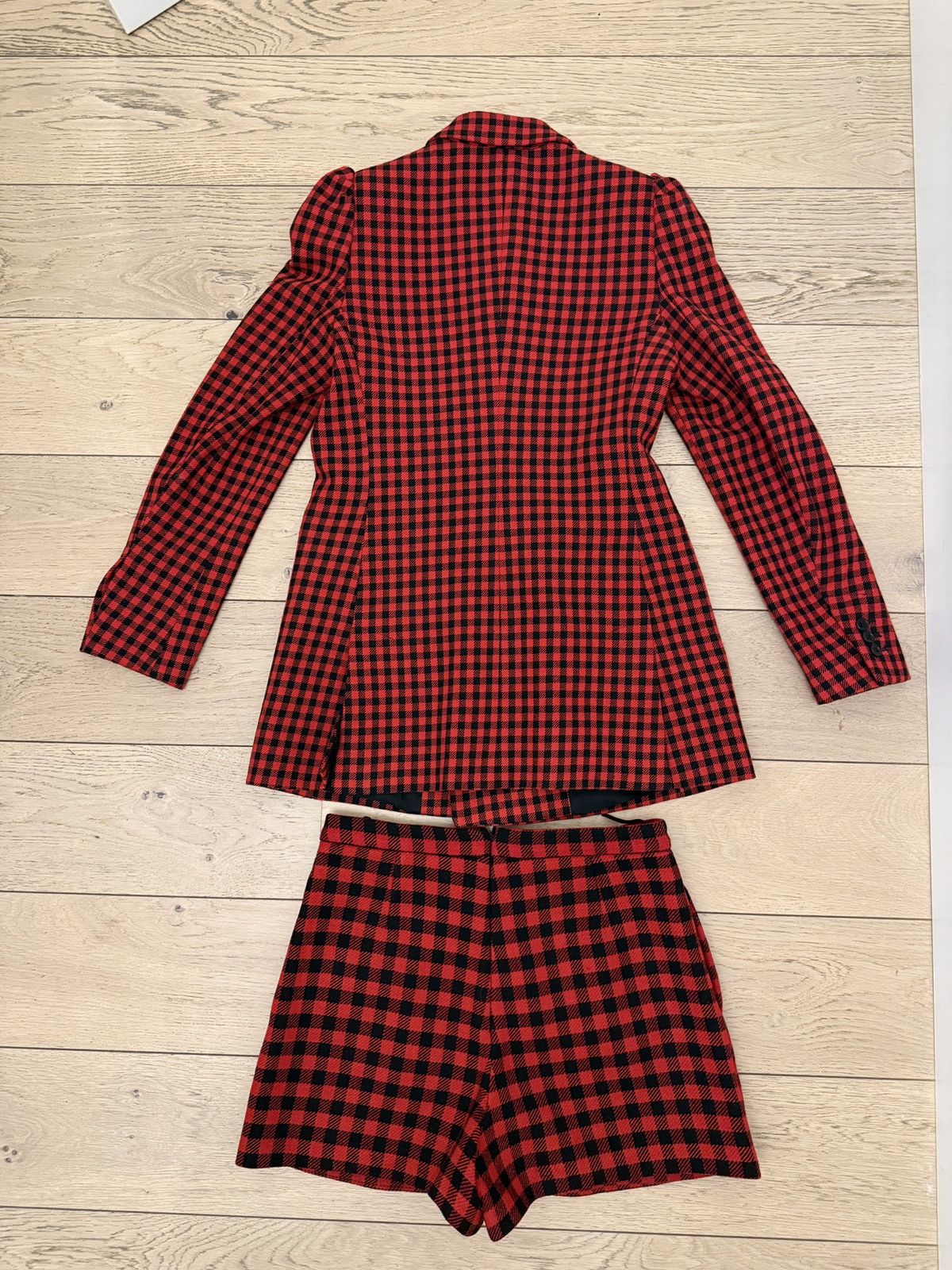 RED Valentino RED Valentino Gingham Blazer & Shorts Set Size M / US 6-8 / IT 42-44 - 2 Thumbnail