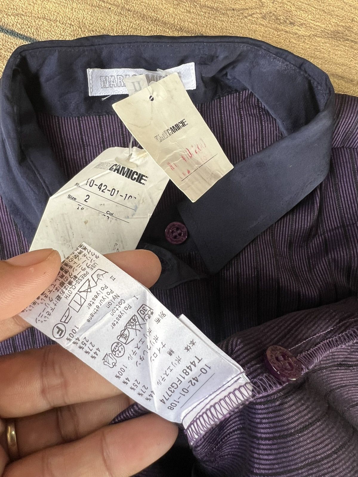 Vintage Vintage Naracamicie buttonshirt wit price tag Size M / US 6-8 / IT 42-44 - 6 Thumbnail