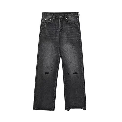 Japanese Brand Chiharu x Fuka Washed Black Ripped Loose Hip Hop Jeans Size US 32 / EU 48 - 4 Thumbnail
