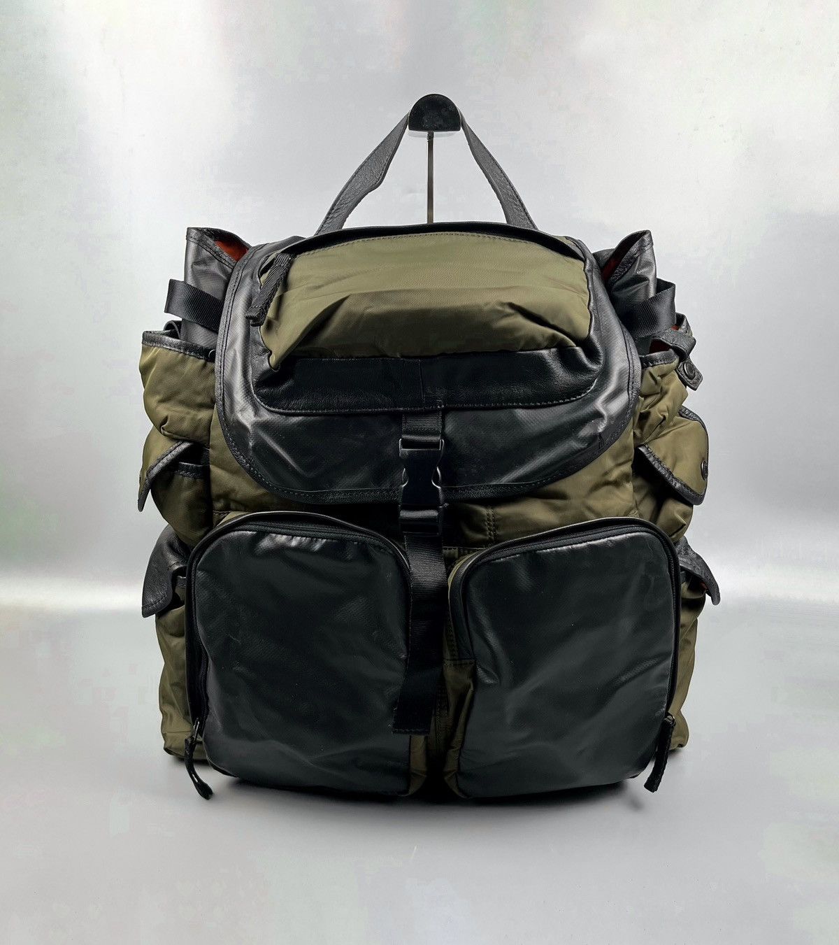 Yohji Yamamoto Y’saccs - Tanker Backpack Nylon Leather Size ONE SIZE - 1 Thumbnail