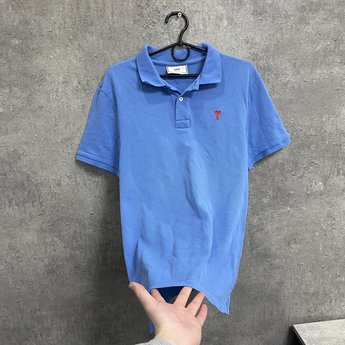 AMI Ami Paris Polo Shirt Small Logo Tee Size US L / EU 52-54 / 3 - 2 Thumbnail