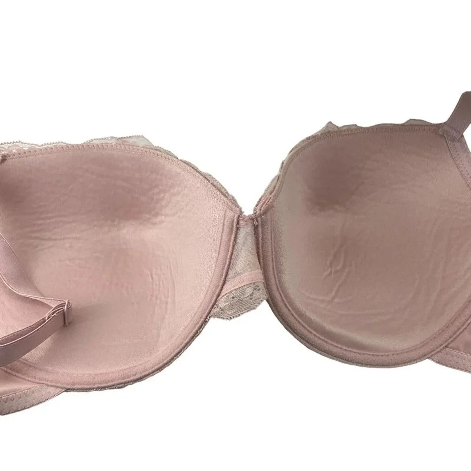 Laura Ashley Laura Ashley Pink Lace Nylon Blend Stretch Underwire Bra Size ONE SIZE - 3 Thumbnail
