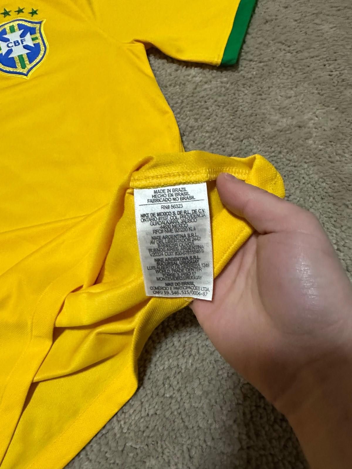 BRASIL 2014 2015 HOME FOOTBALL SHIRT SOCCER JERSEY NIKE sz S