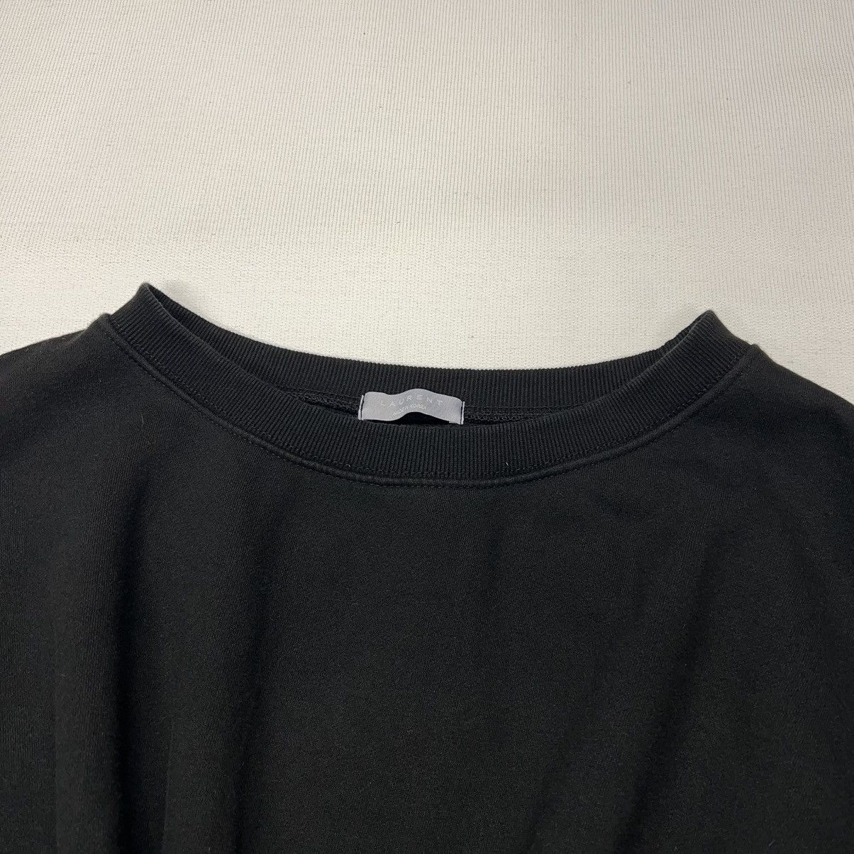 Other Laurent Sweater Black Cropped Zip Baggy Sweatshirt Designer Size S / US 4 / IT 40 - 4 Thumbnail