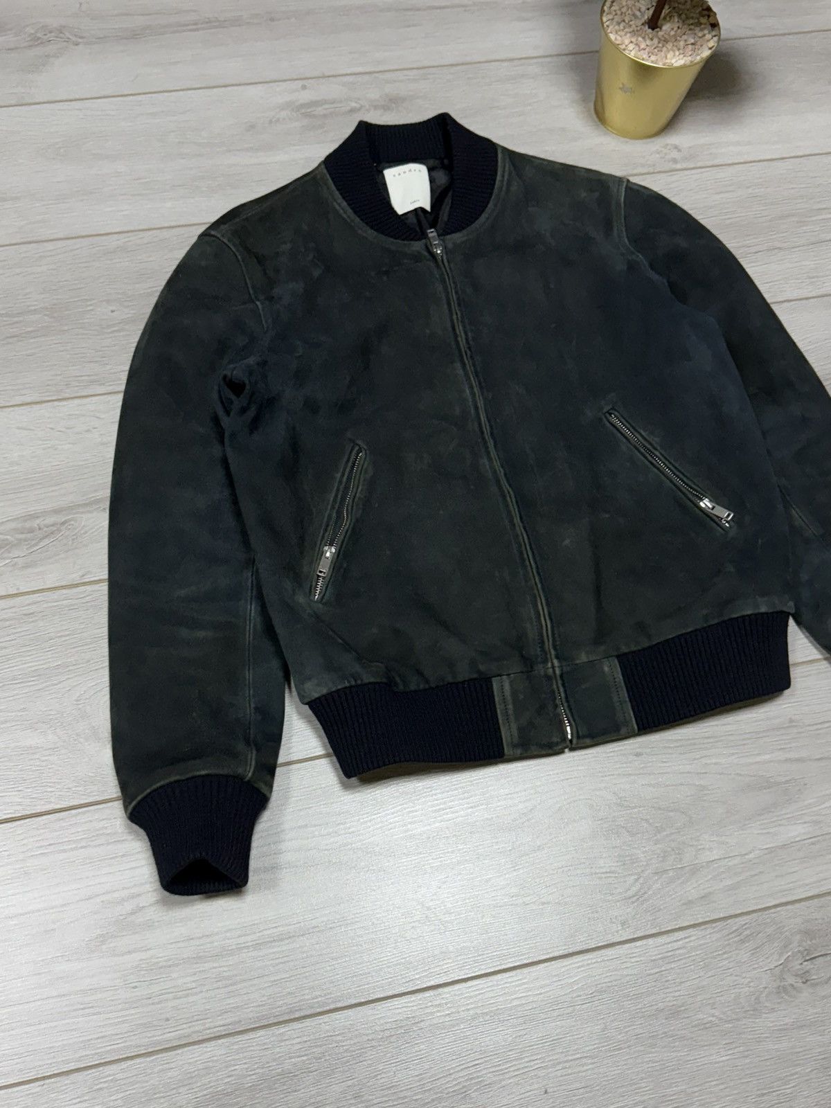 Sandro Sandro leather bomber jacket zip vintage Size US L / EU 52-54 / 3 - 2 Thumbnail