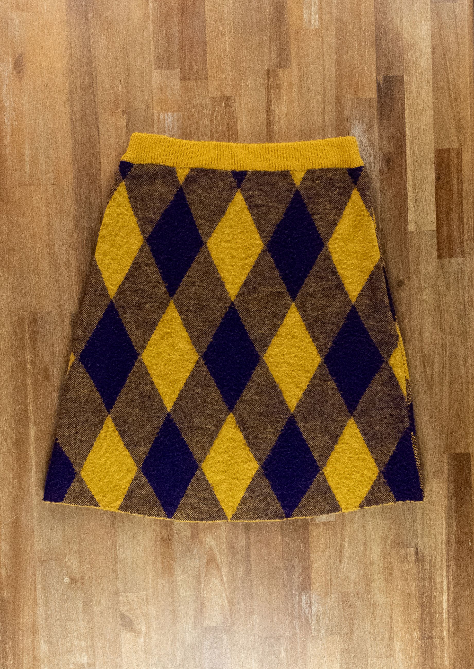 Burberry BURBERRY yellow purple argyle knit wool skirt Daniel Lee Size 30" / US 8 / IT 44 - 13 Thumbnail