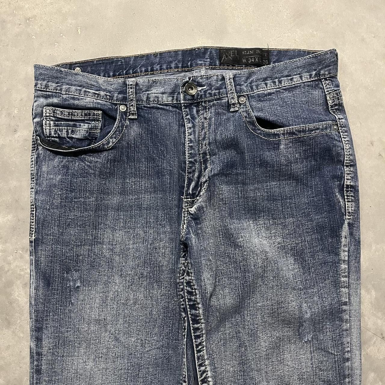Japanese Brand × Vintage Crazy Vintage Y2K/2000s Medium Wash Bootcut Denim Jeans! Size US 34 / EU 50 - 5 Thumbnail