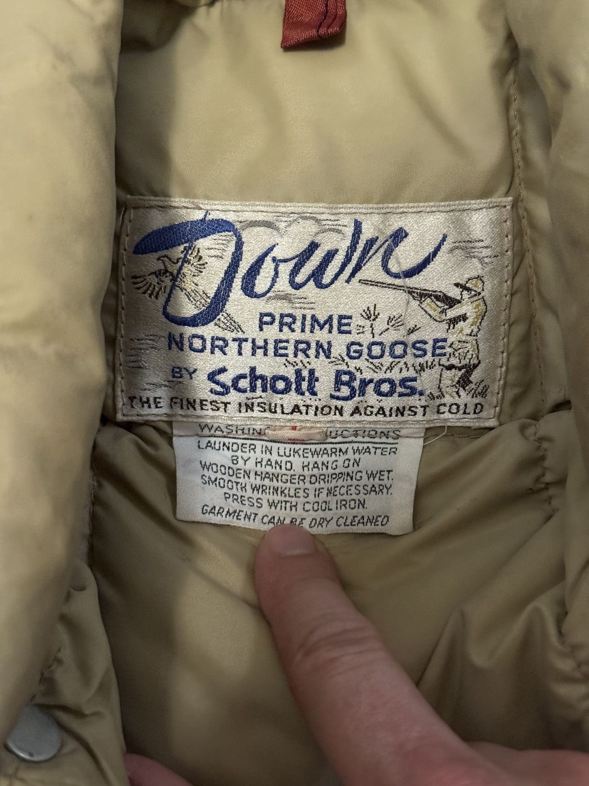 Schott Vintage 70s 80s Schott Bros Prime Northern Goose Down Vest Size US L / EU 52-54 / 3 - 3 Thumbnail