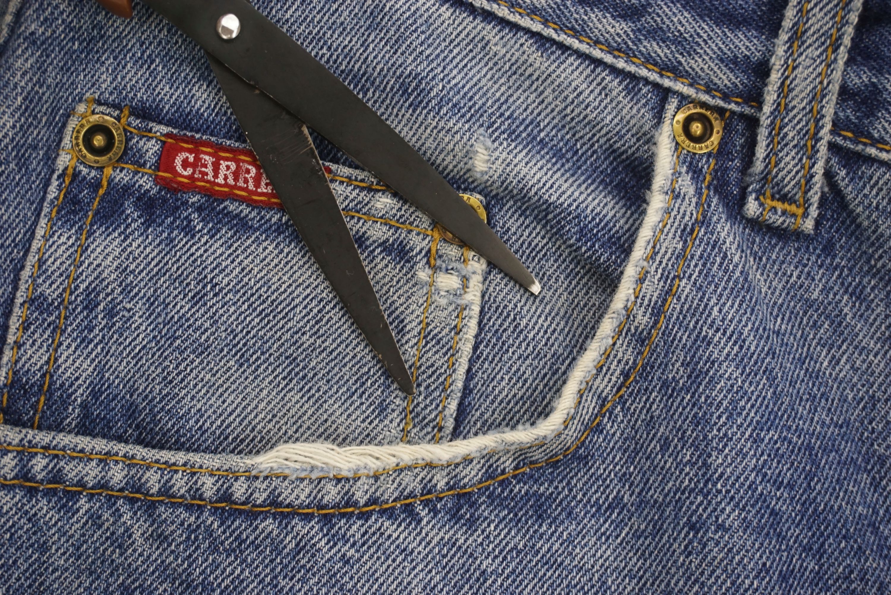 Vintage Carrera Jeans Size W36xL29 Straight Leg Denim Broken Zipper Size US 36 / EU 52 - 6 Thumbnail