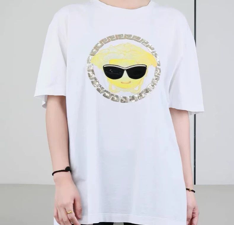 Versace Versace White embroidered crewneck short-sleeved T-shirt Size XL / US 12-14 / IT 48-50 - 4 Thumbnail