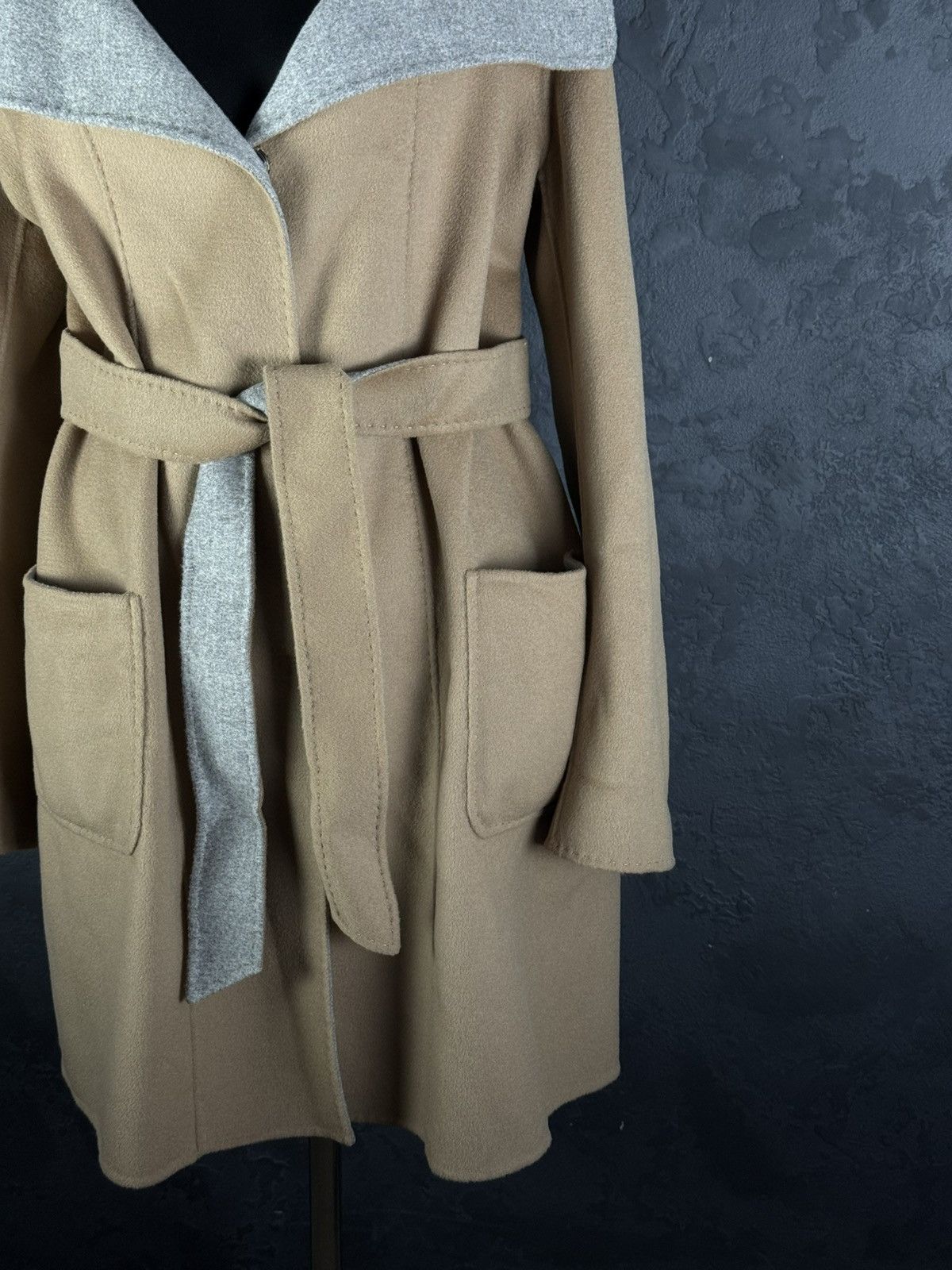 Weekend Max Mara Max Mara Cucito A Mano Wool Long Coat Belted Reversible Size XL / US 12-14 / IT 48-50 - 6 Thumbnail