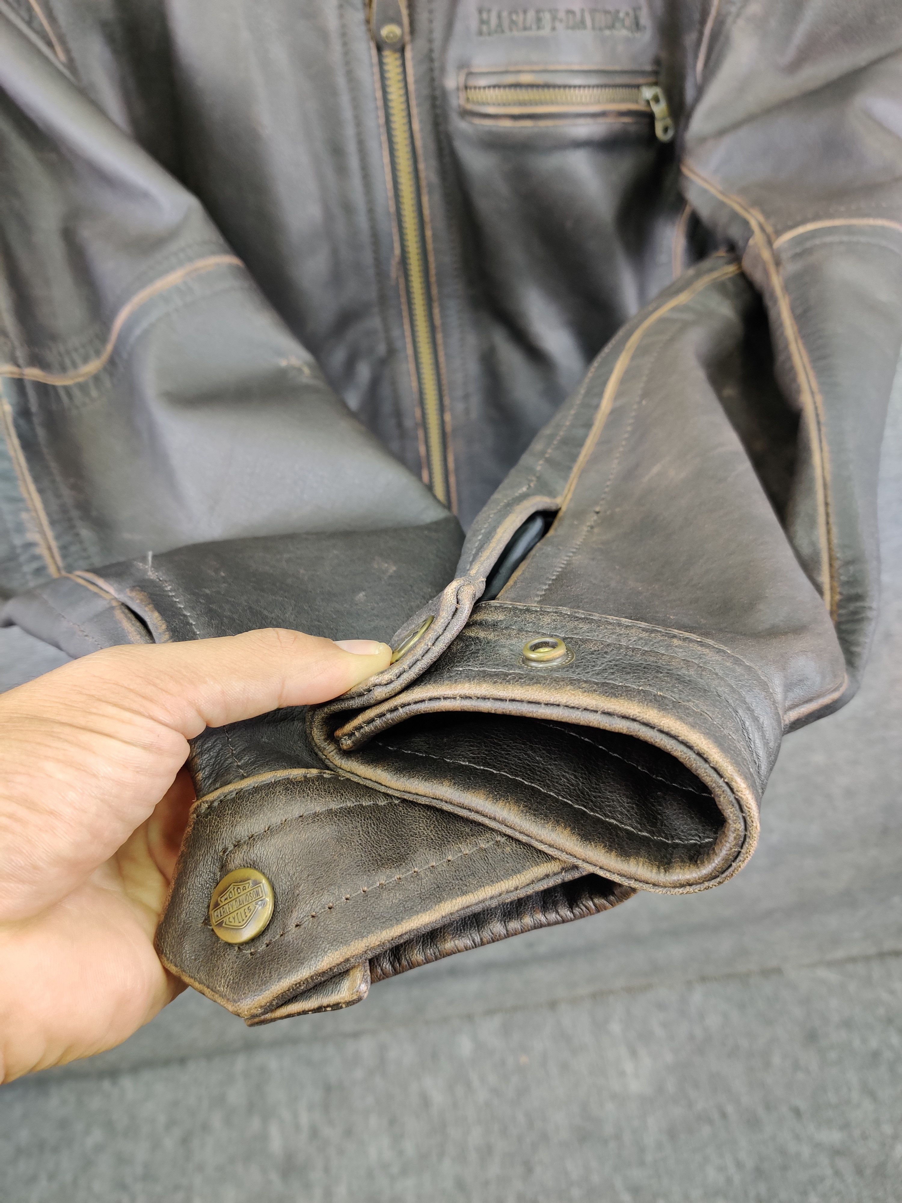 Harley Davidson Nice❗Vintage Harley Davidson Motorcycle Leather Jacket Size US M / EU 48-50 / 2 - 9 Thumbnail