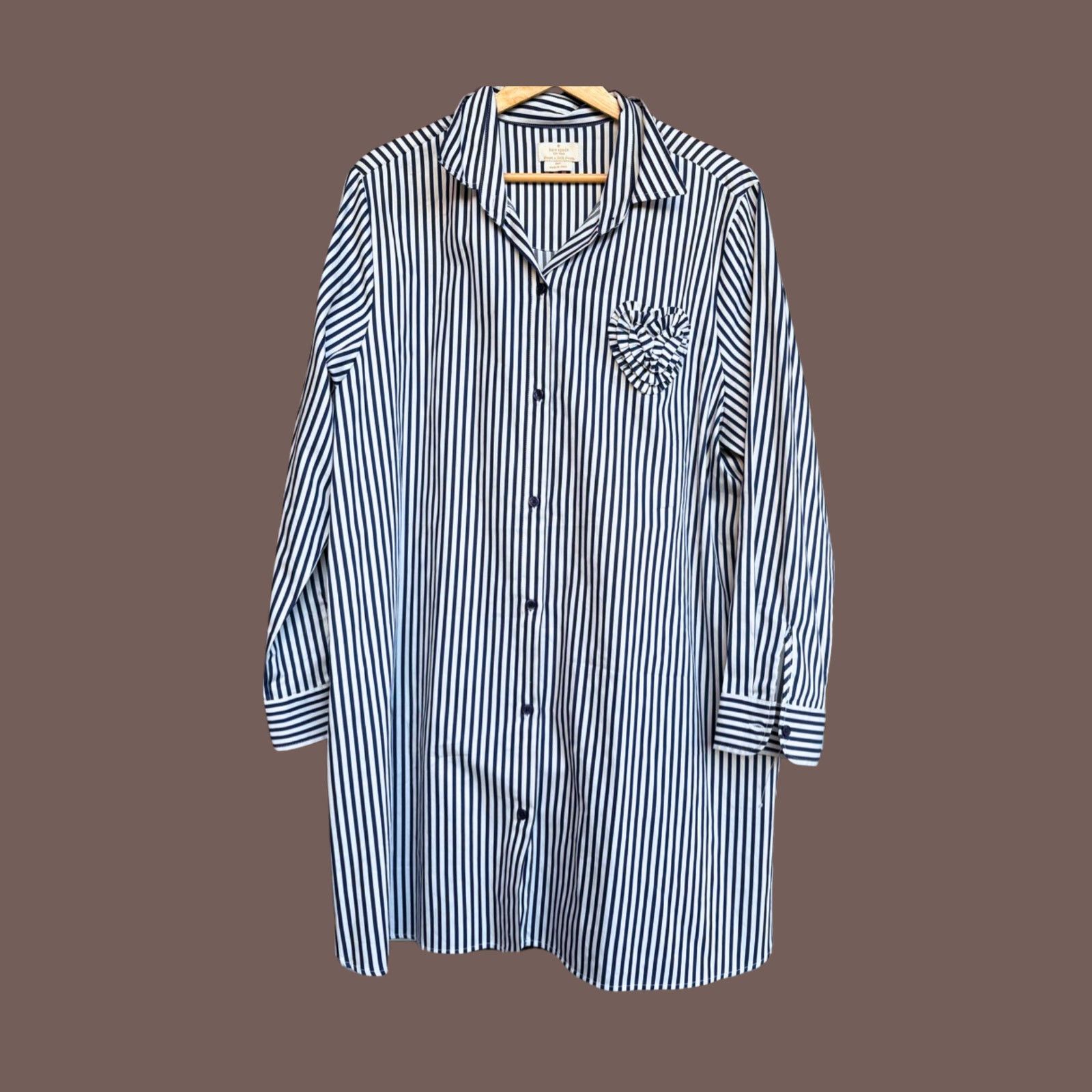 Kate Spade VTG Tunic Dress | Kate Spade Stripe Rosette | Bookish Femme Size S / US 4 / IT 40 - 1 Thumbnail
