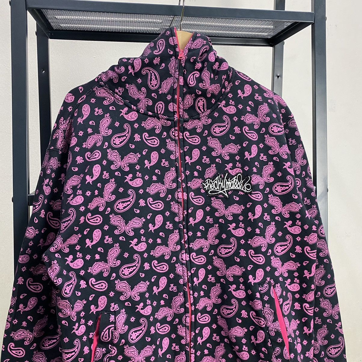 Japanese Brand × Massive Freaky Massive Paisley FullPrint HipHop Swag Full Zip Hoodie Size US L / EU 52-54 / 3 - 4 Thumbnail
