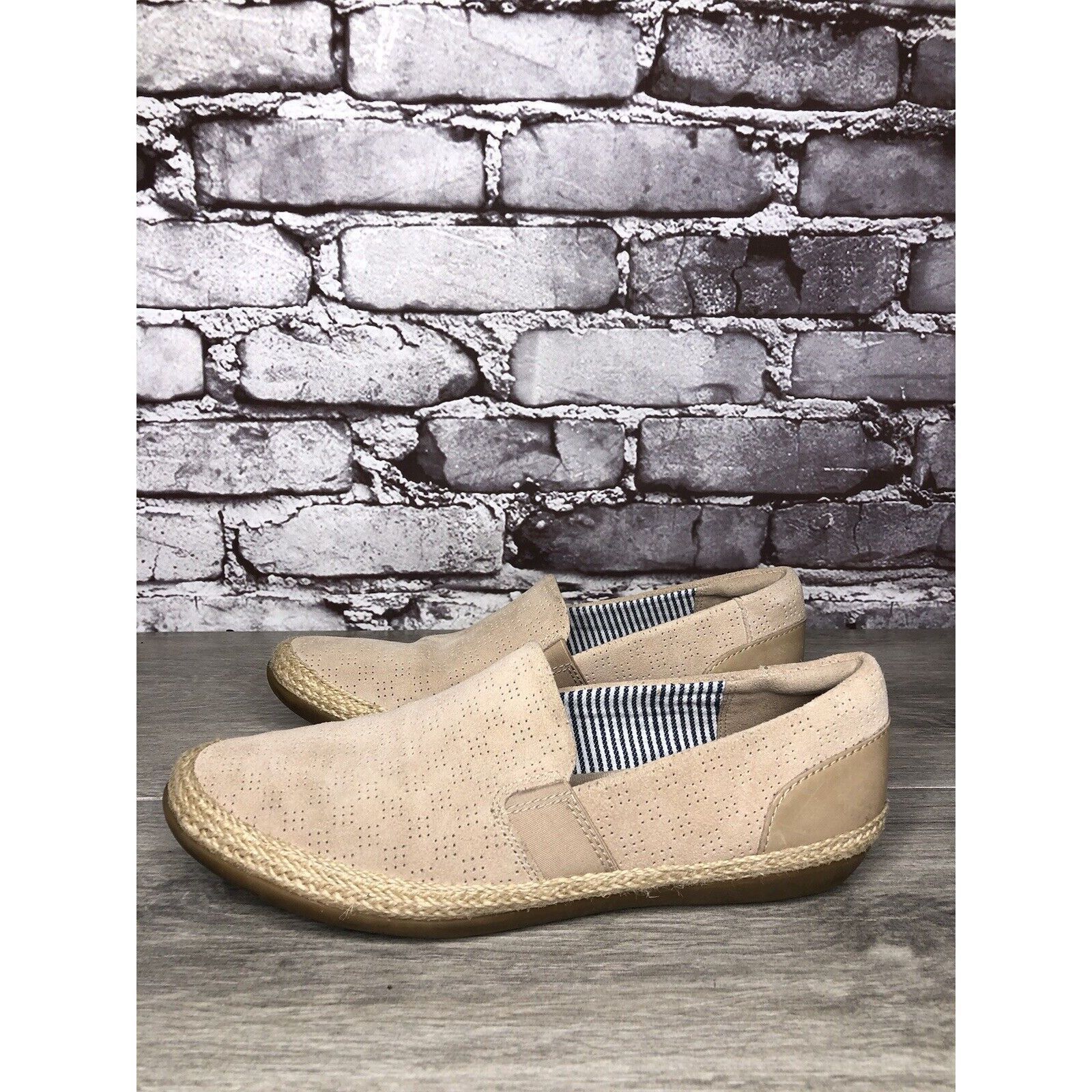 Clarks Clarks Danelly Sky Blush Pink Suede Perforated Espadrilles S Size US 7 / IT 37 - 18 Thumbnail