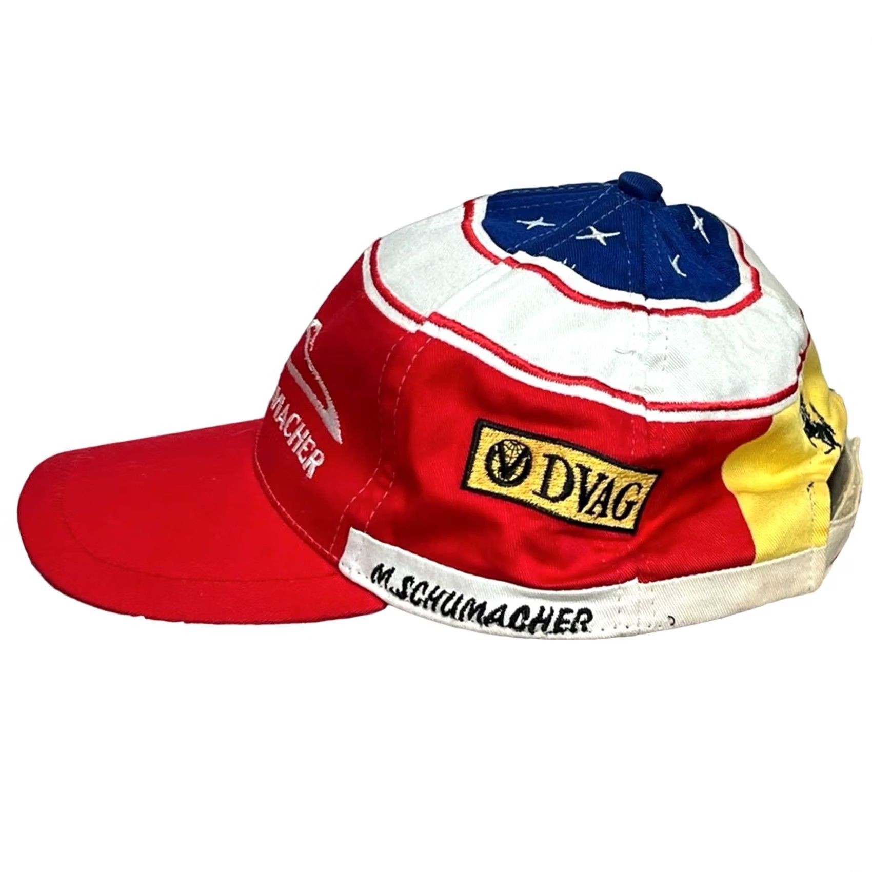 Ferrari Vintage Red Snapback Hat Cap - Michael Schumacher Ferrari F1 1998 DVAG Size ONE SIZE - 3 Thumbnail