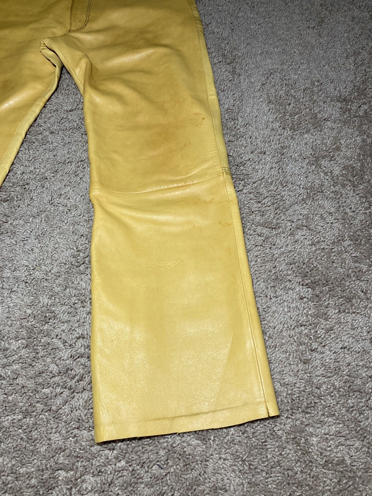 Wales Bonner AW18 Wales Bonner Leather Yellow Pants 2018 WB Jeans Creole Size US 28 / EU 44 - 4 Thumbnail