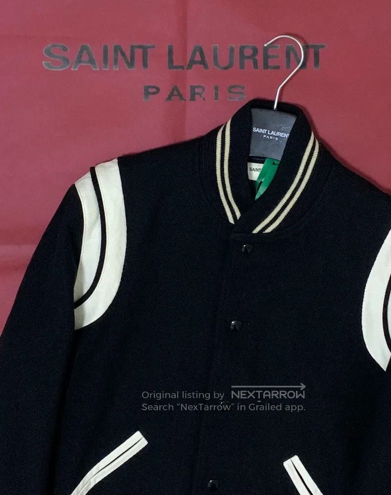 Saint Laurent Paris Saint Laurent Paris Black and White Wool Mixed Leather Bas Size US M / EU 48-50 / 2 - 9 Thumbnail