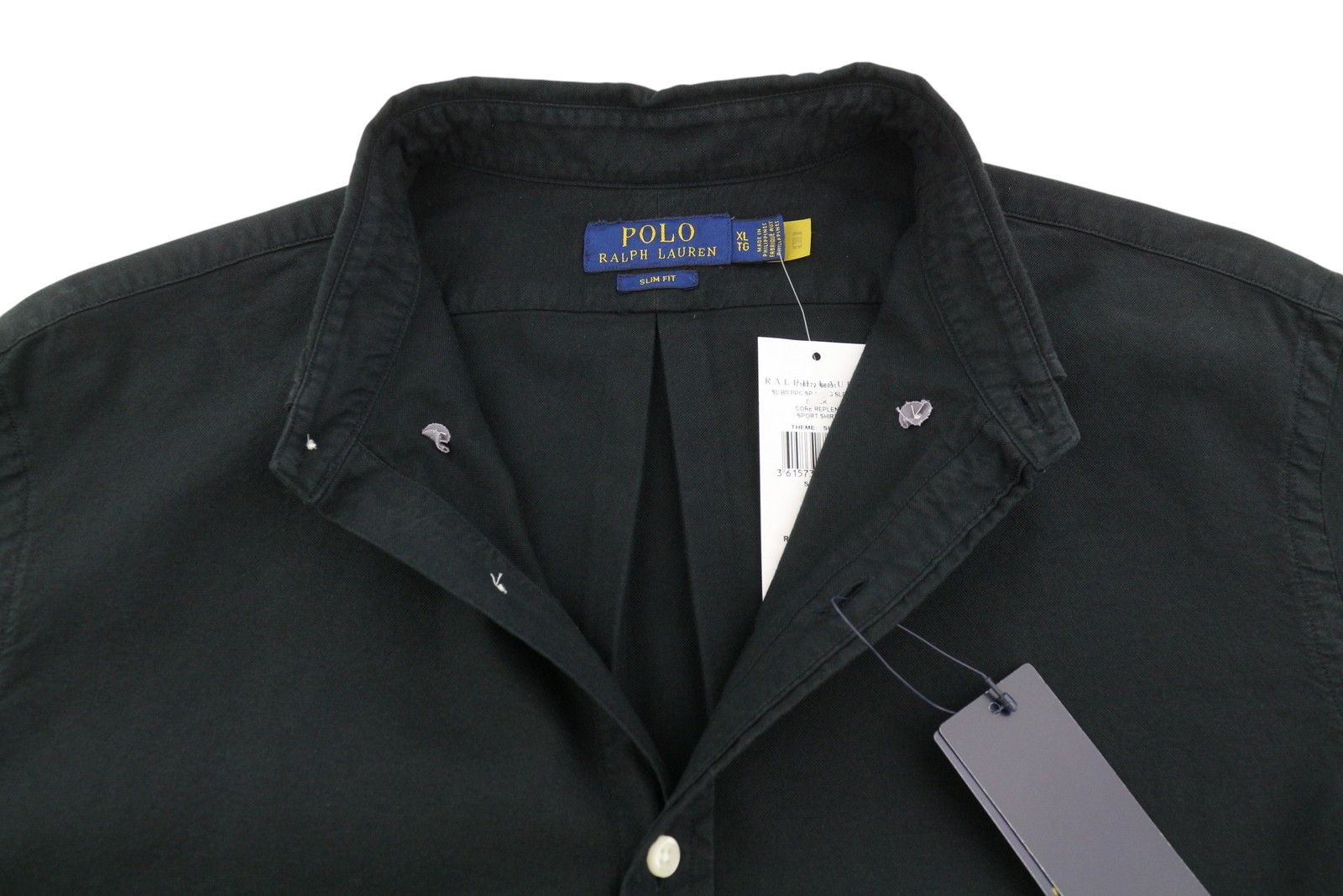 Ralph Lauren CORE REPLEN XL Black Button-Down Neck Slim Fit 87039 Size US XL / EU 56 / 4 - 4 Thumbnail