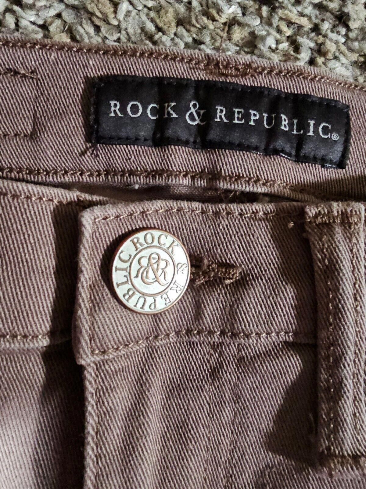 Rock & Republic Rock & Republic Jeans Womens 2M Kashmiere Reddish Distressed Size 26" / US 2 / IT 38 - 2 Thumbnail