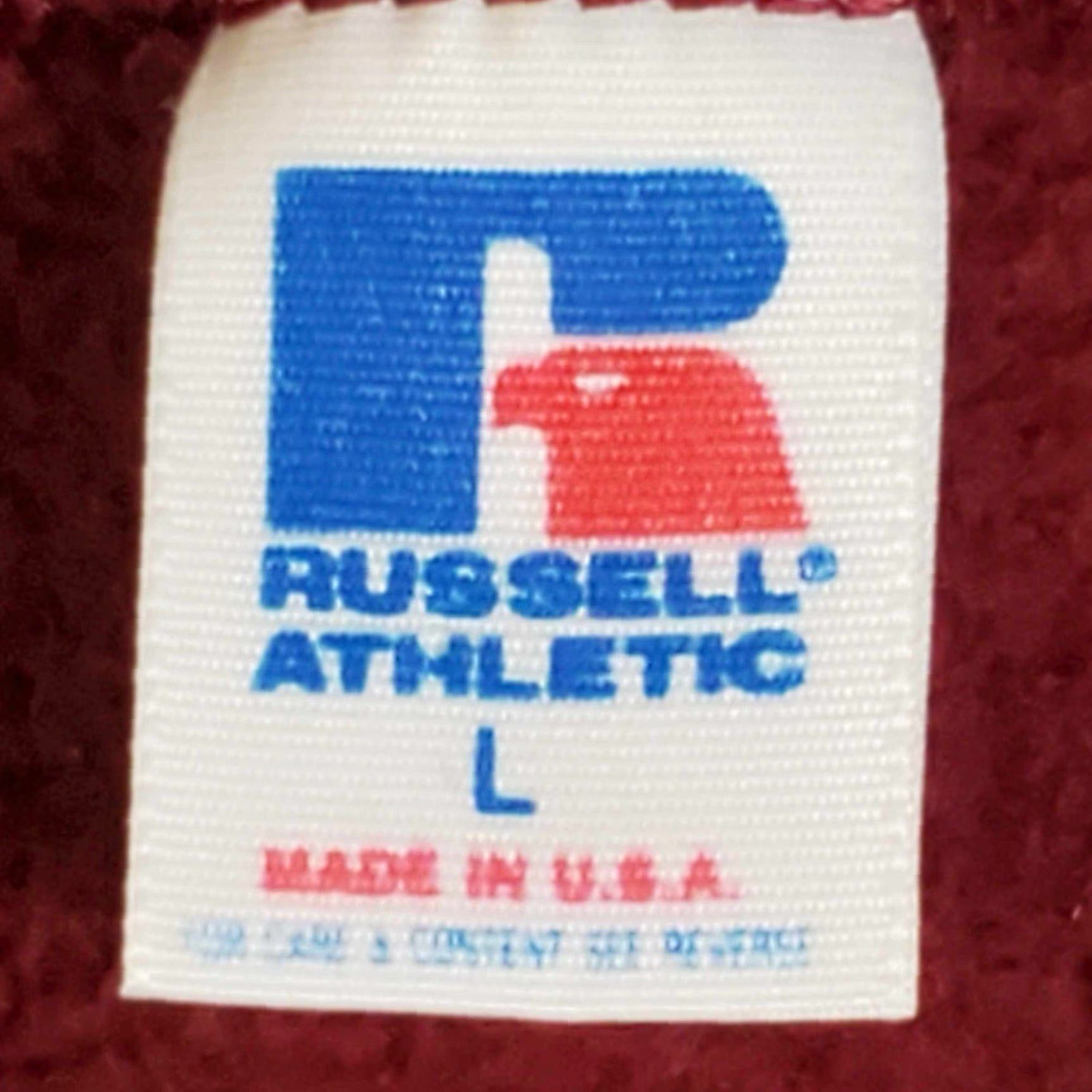 Russell Athletic VINTAGE Russell Athletic Sweatshirt Mens Large Red Cotton Blend Polyester Fleece Crew Neck Long Sleeve Logo 90s Retro USA Sweatshirt Mens Size US L / EU 52-54 / 3 - 2 Thumbnail