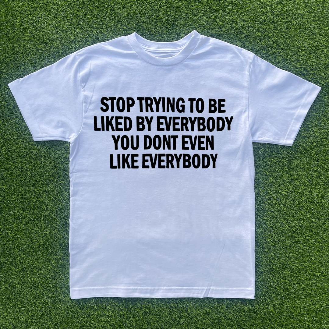 Vintage STOP TRYING TO BE LIKE OTHER PEOPLE TSHIRT Size US L / EU 52-54 / 3 - 1 Preview