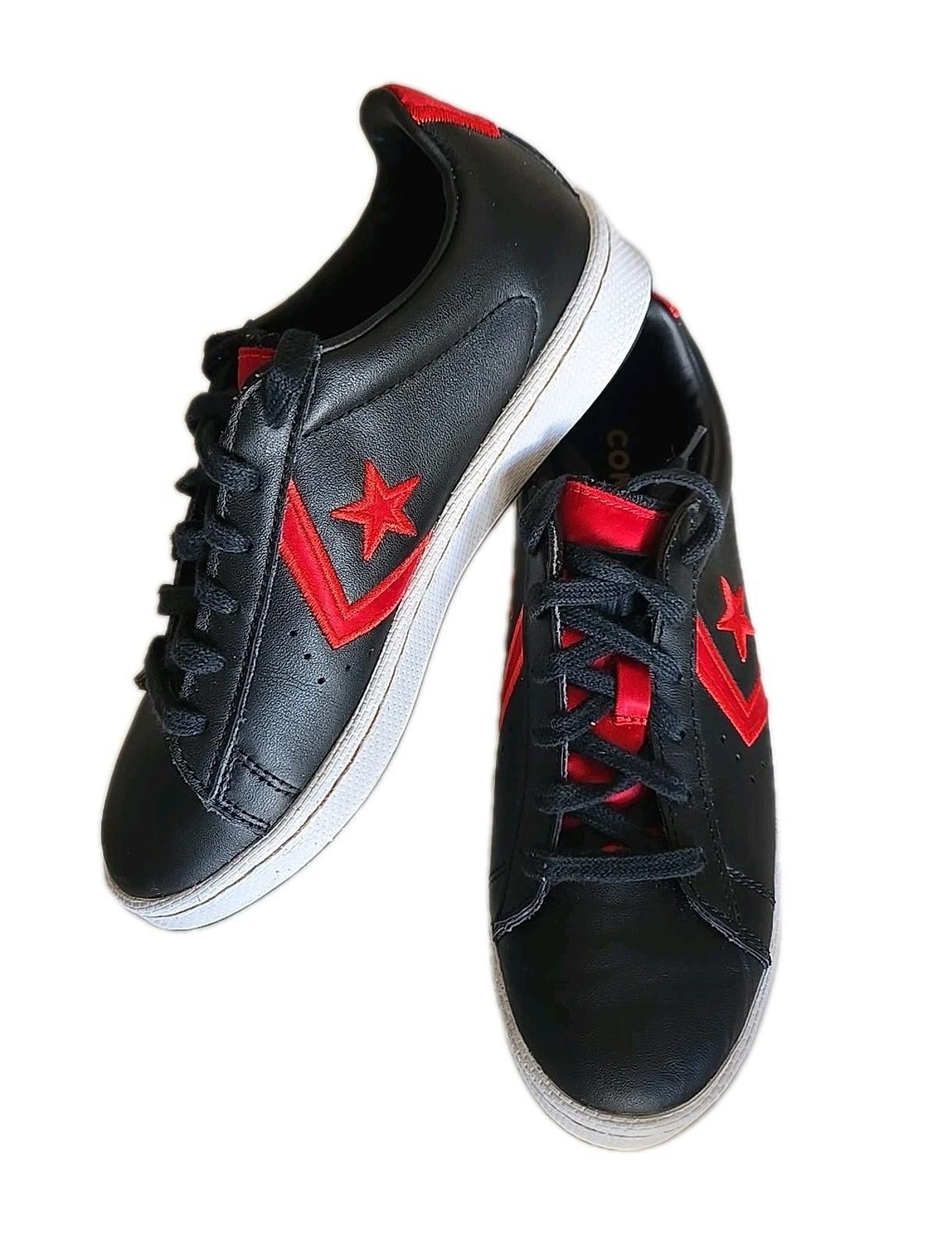 Converse Converse Pro Leather Low Top Black Red Sneakers sz 6 Men 4.5 Size US 6 / IT 36 - 2 Thumbnail