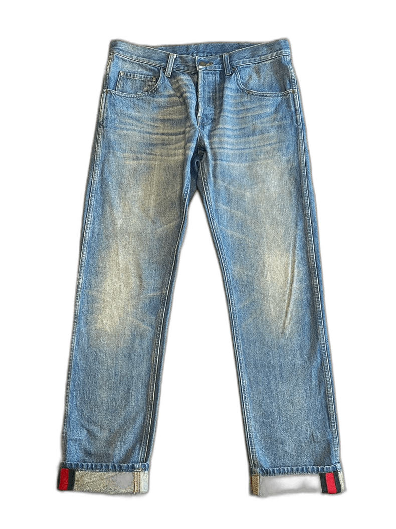 Gucci Gucci Men's Tapered Denim Pants Size 33-2506 Size US 33 - 1 Thumbnail