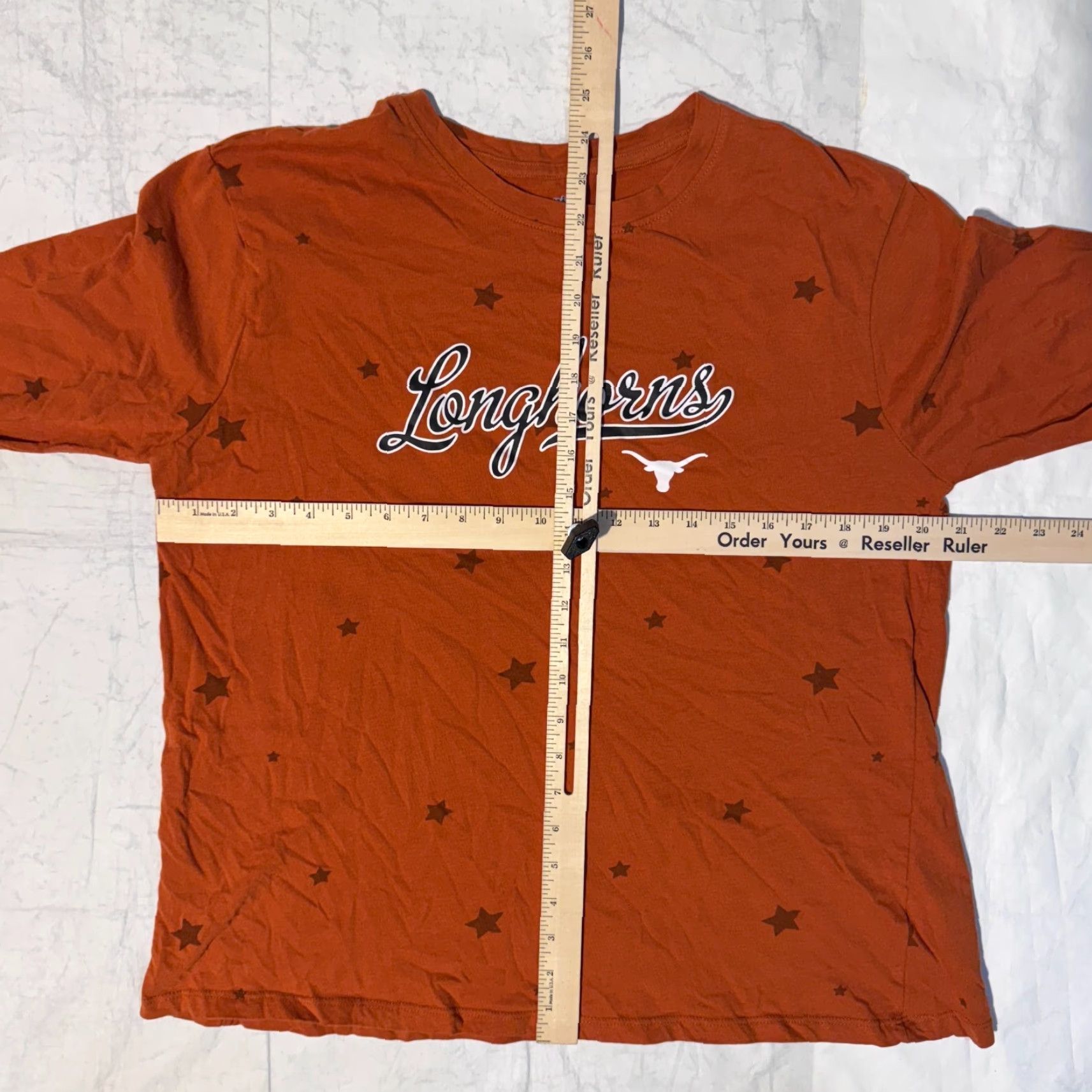 Champion Champion Long Sleeve T-Shirt Orange Logo Stars AOP Crew Neck Women L Tshirt Size L / US 10 / IT 46 - 5 Thumbnail